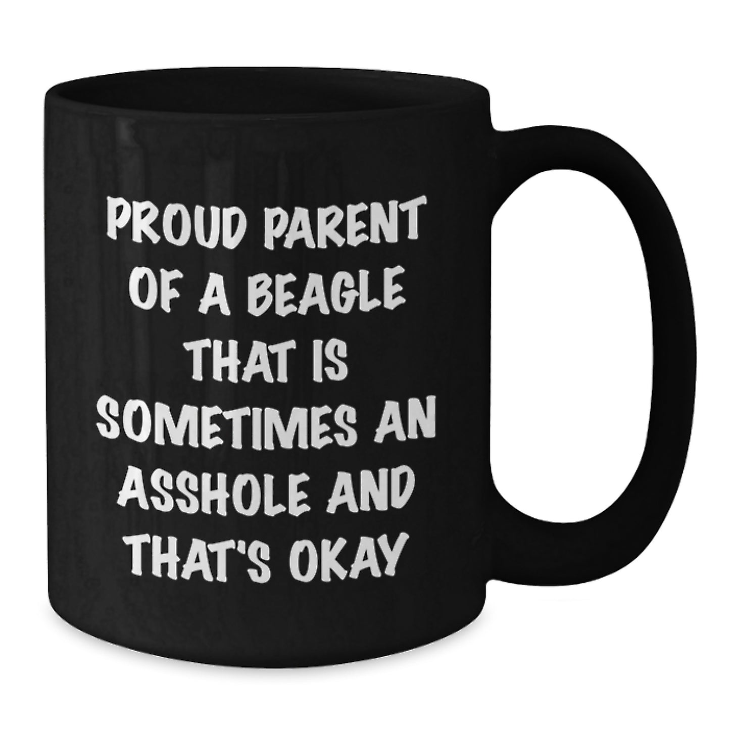 Funny Beagle Dog Mom Black Coffee Mug, Gifts from Mom to Proud Beagle Loving Daughter, Mother's Day Unique Presents for Women - Additional