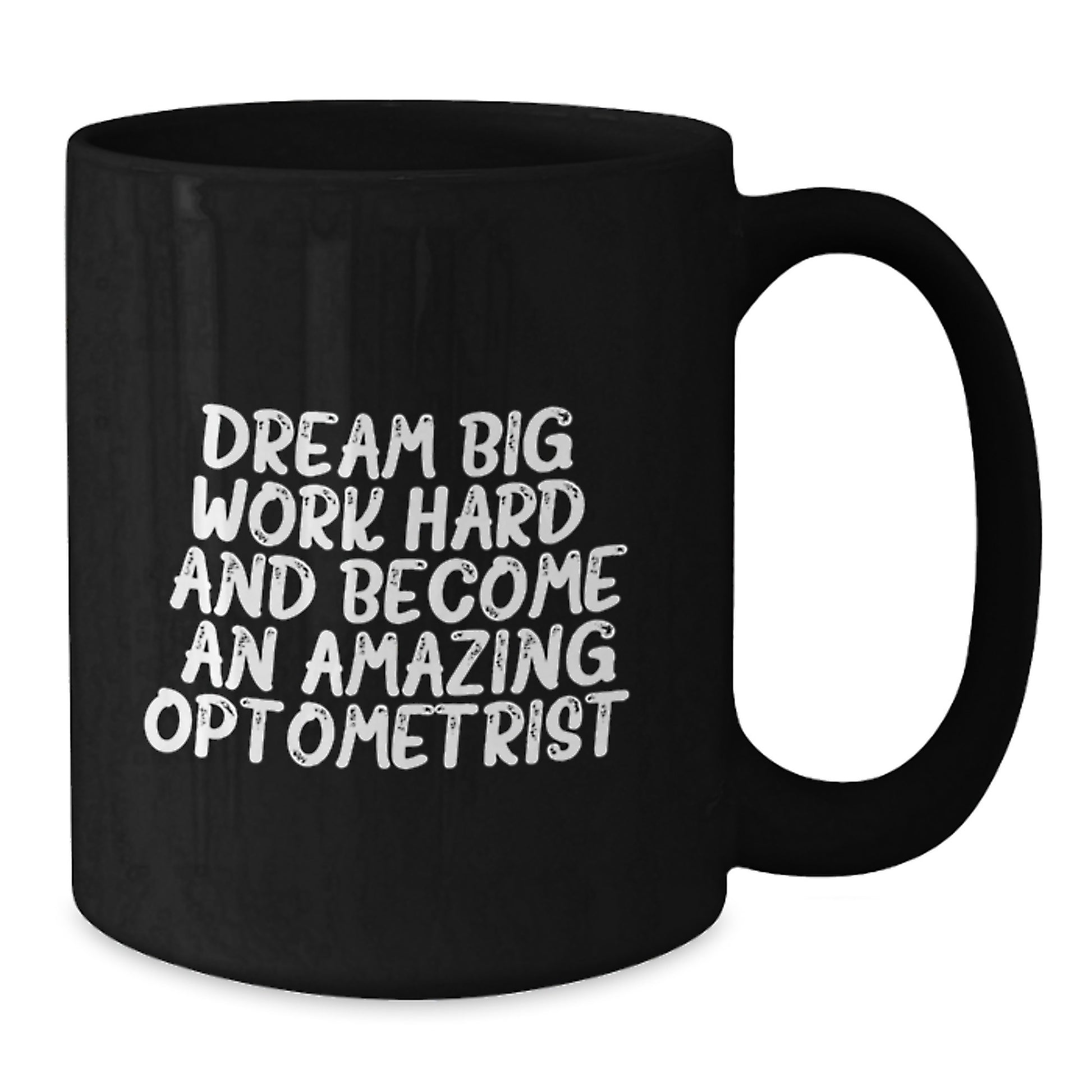 Optometrist Gifts from Friends, Gifts for Optometrists, Dream Big Black Coffee Mug, Graduation Unique - Additional