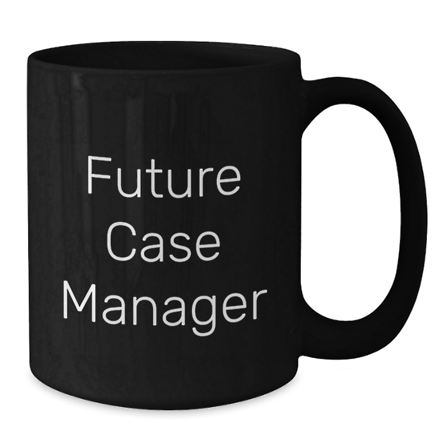 Funny Case Manager Gifts for Coworkers, Black Coffee Mug with 'Future Case Manager' Quote, Christmas Unique Presents - Additional