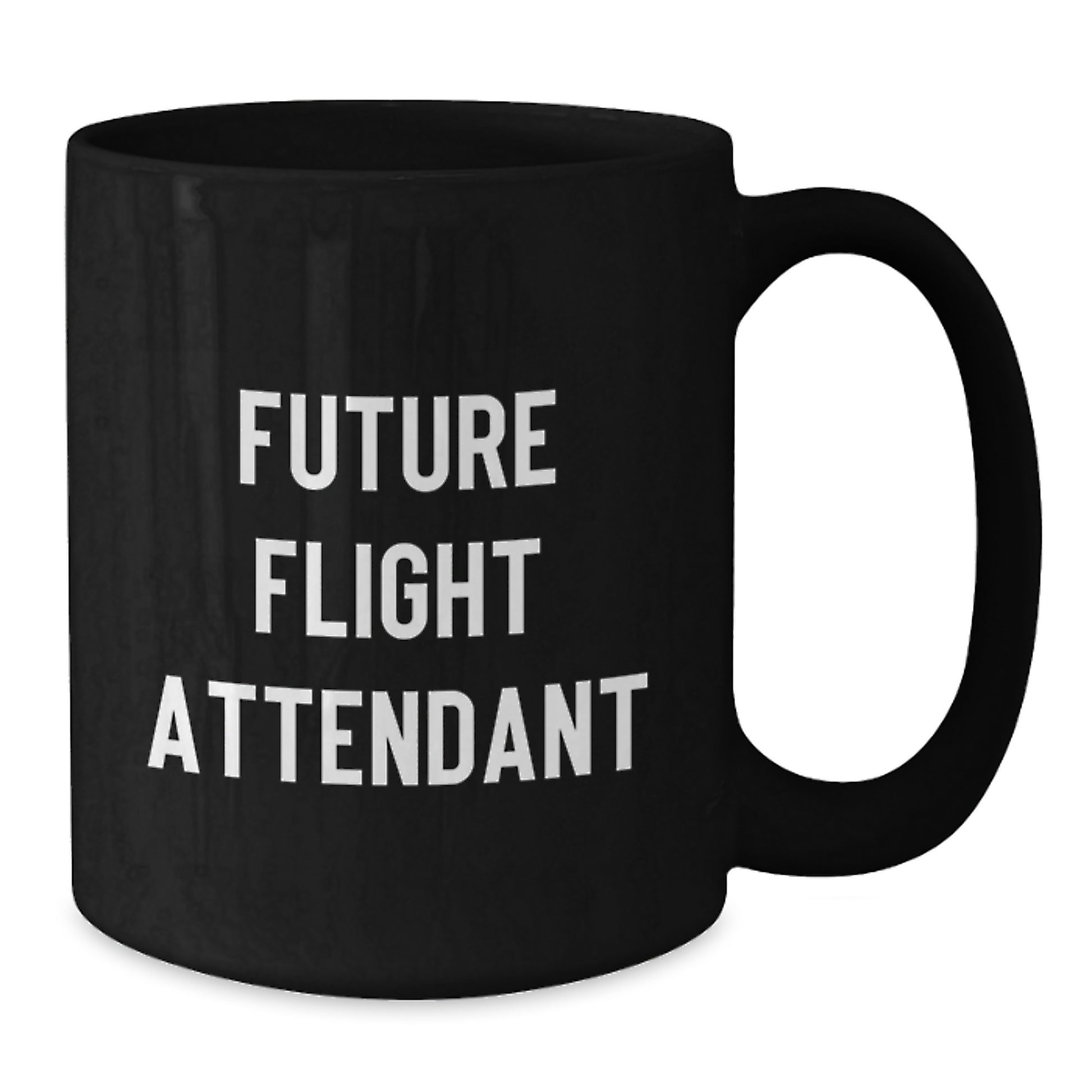 Funny Future Flight Attendant Gifts from Family to Friends, Unique Birthday Unique Gifts for Flight Attendant, Black Coffee Mug with Inspirational Quote, Gifts for Men Women Coworkers - Additional