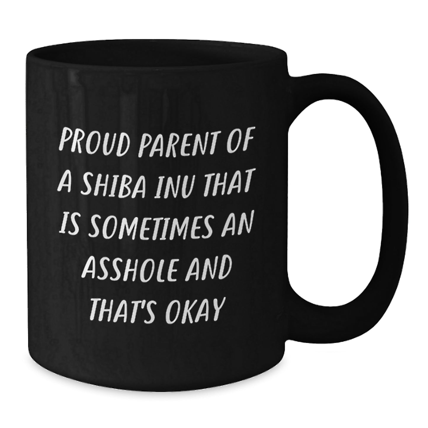 Shiba Inu Dog Lover Gifts for Her Him Dad Funny Quote Black Coffee Mug, Father's Day Unique Gifts - Additional