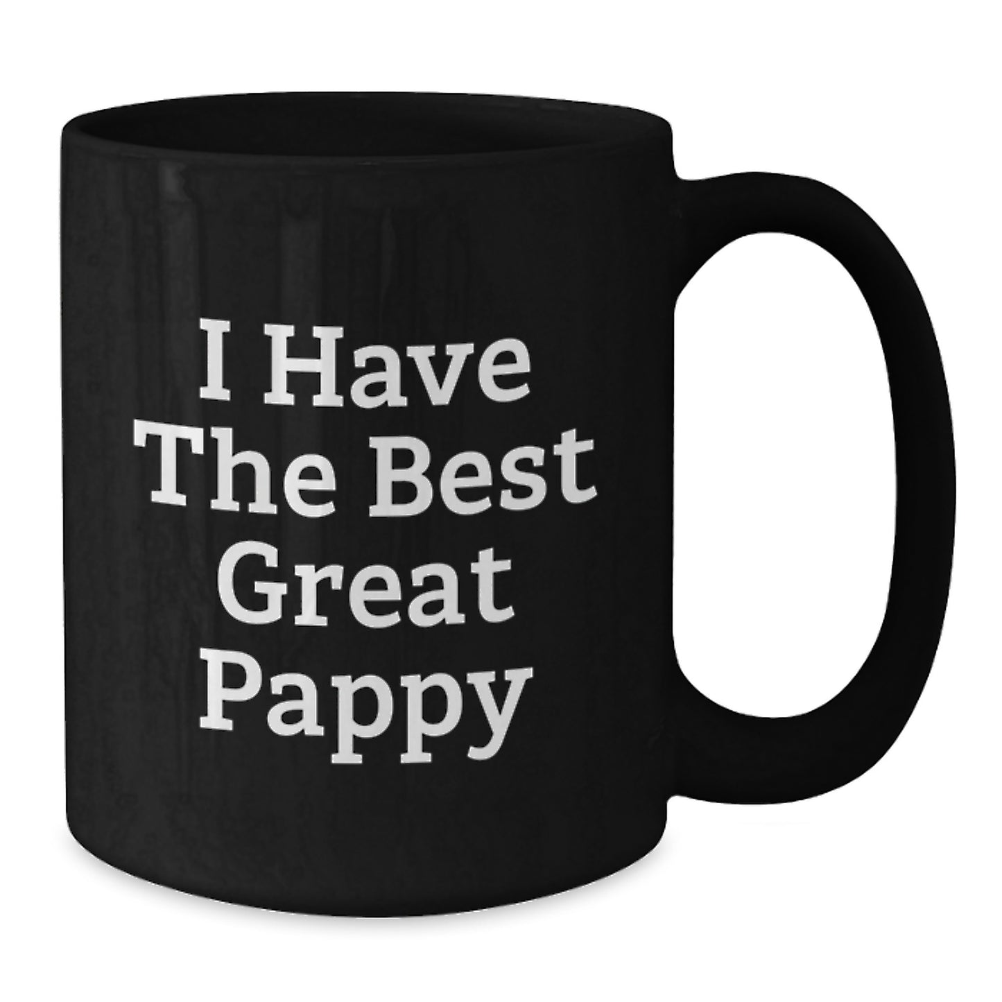 Funny Pappy Gifts from Family to Pappy, Black Coffee Mug for Pappy, Great Pappy Quote - Additional