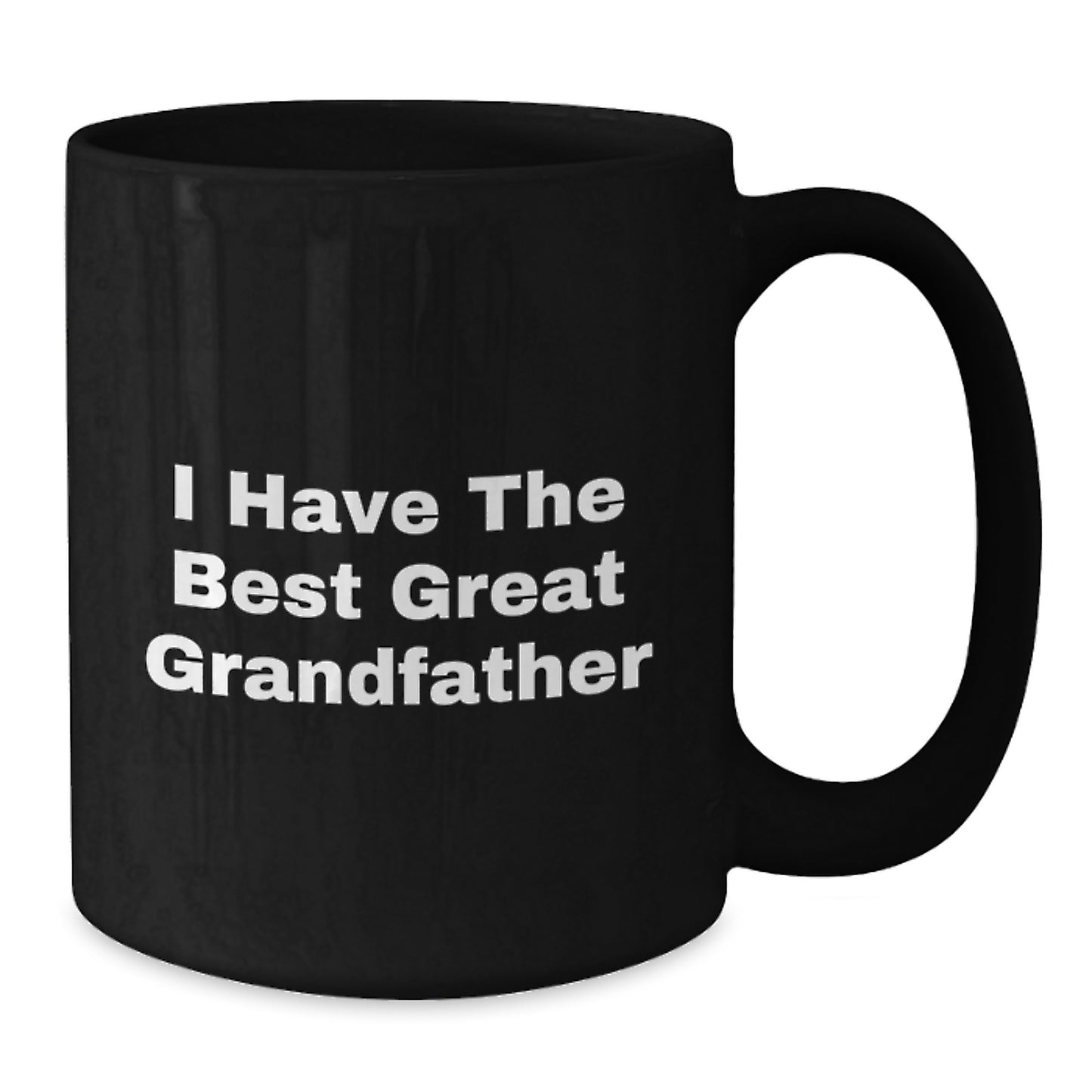 Funny Grandfather Gifts for Men, Black Coffee Mug, 'I Have The Best Great Grandfather' Quote, Christmas Unique Gifts from Family - Additional