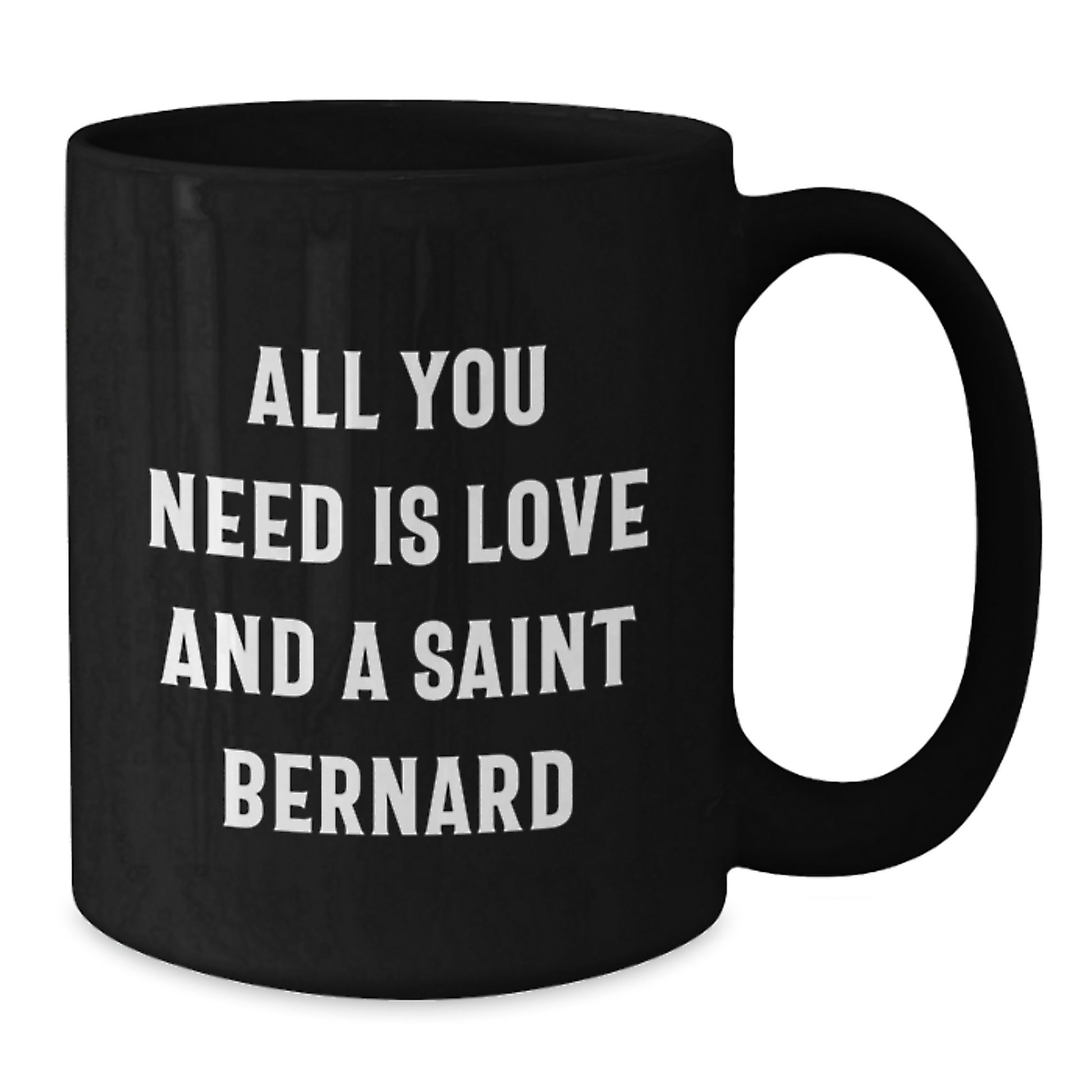 Funny Saint Bernard Dog Gifts for Friends and Family with Black Coffee Mug - Christmas Unique Gifts from Men to Saint Bernard Dog Lovers - Additional