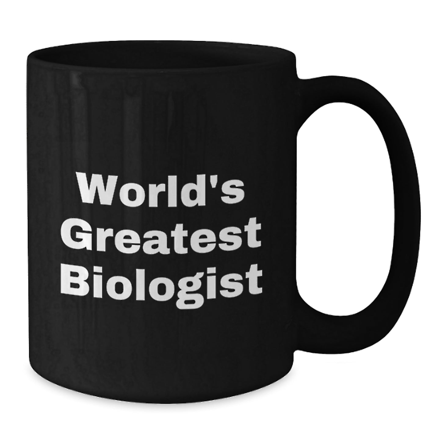 Funny Biologist Gifts for Men World's Greatest Biologist Black Coffee Mug, Unique Father's Day Unique Gifts from Family to Dad - Additional