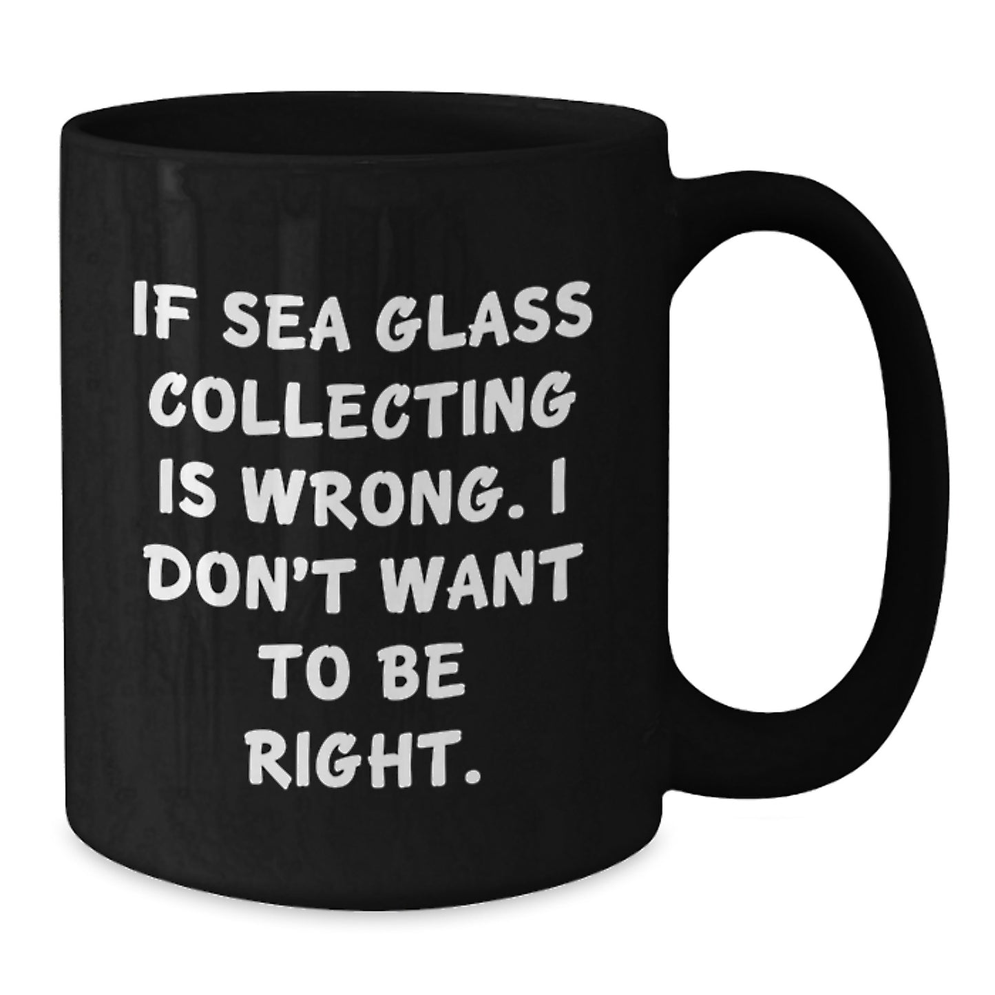 Funny Sea Glass Collecting Mugs Gifts from Friends for Sea Glass Collecting Lovers, Black Coffee Mug, Christmas Unique Gifts - Additional