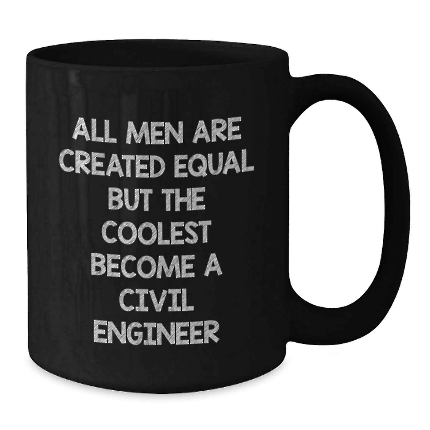 Civil Engineer Keepsake Mug for Him Birthday Gift Black 11oz Ceramic - Additional