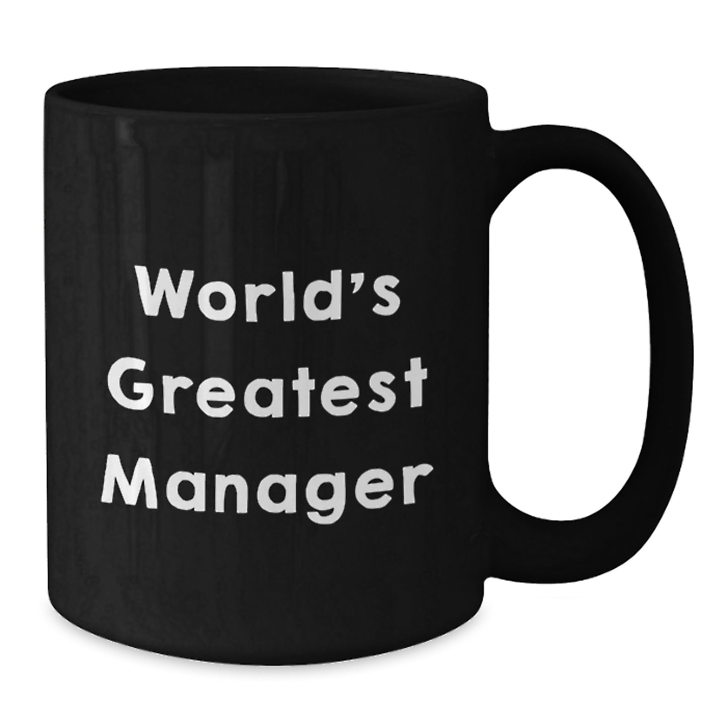 Funny World's Greatest Manager Gifts, Black Coffee Mug for Men, Father's Day Unique Gifts from Friends and Family - Additional