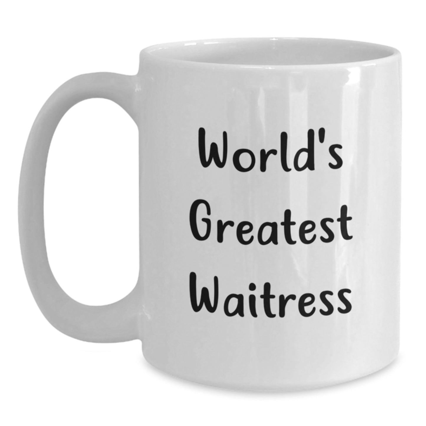 Funny Waitress Gifts from Friends and Family, Unique White Coffee Mugs with Inspirational Quote, Perfect for Christmas Unique Gifts for Waitress - Main