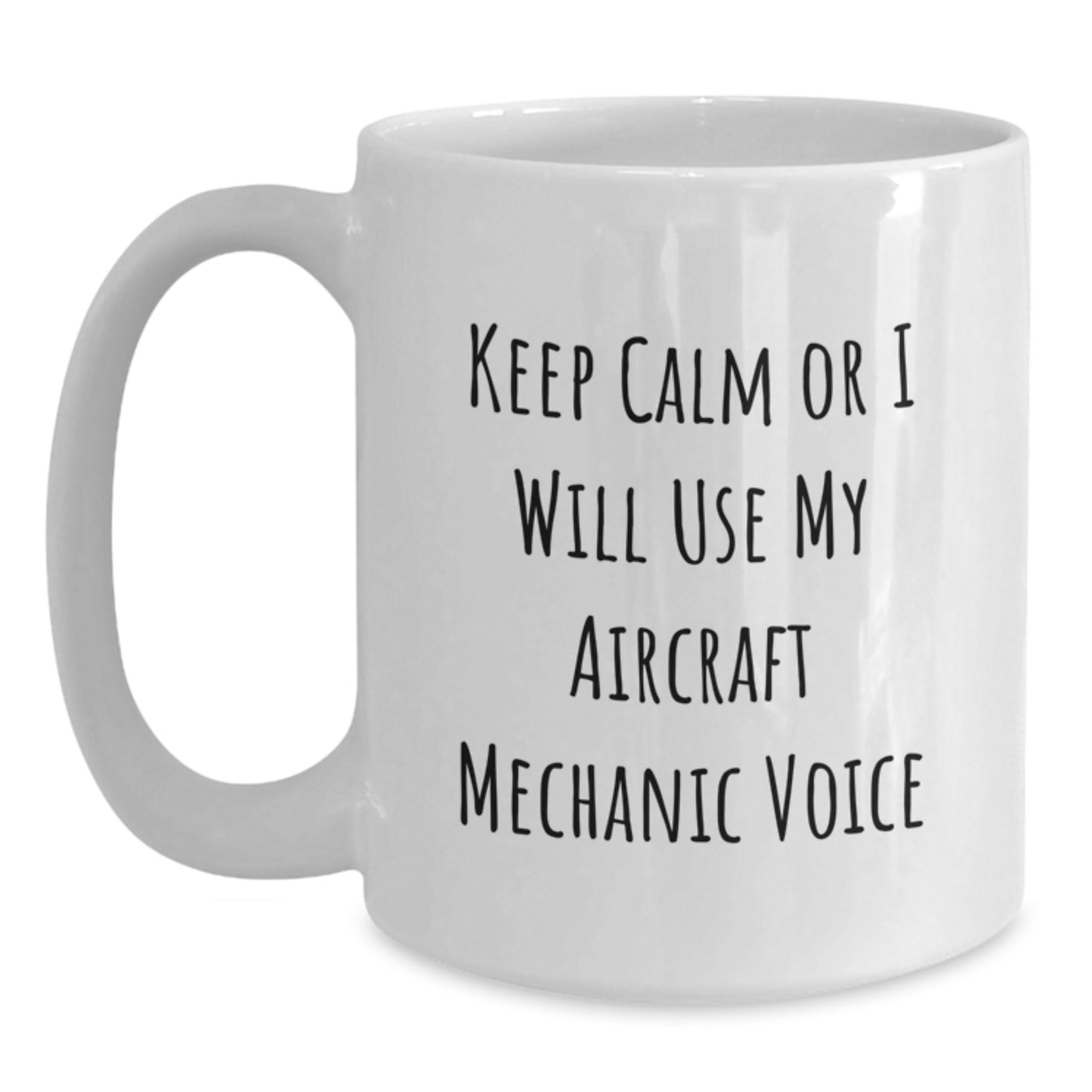 Aircraft Mechanic Humor Gifts from Friends for Husband, Funny White Coffee Mug, Christmas Unique Presents - Main