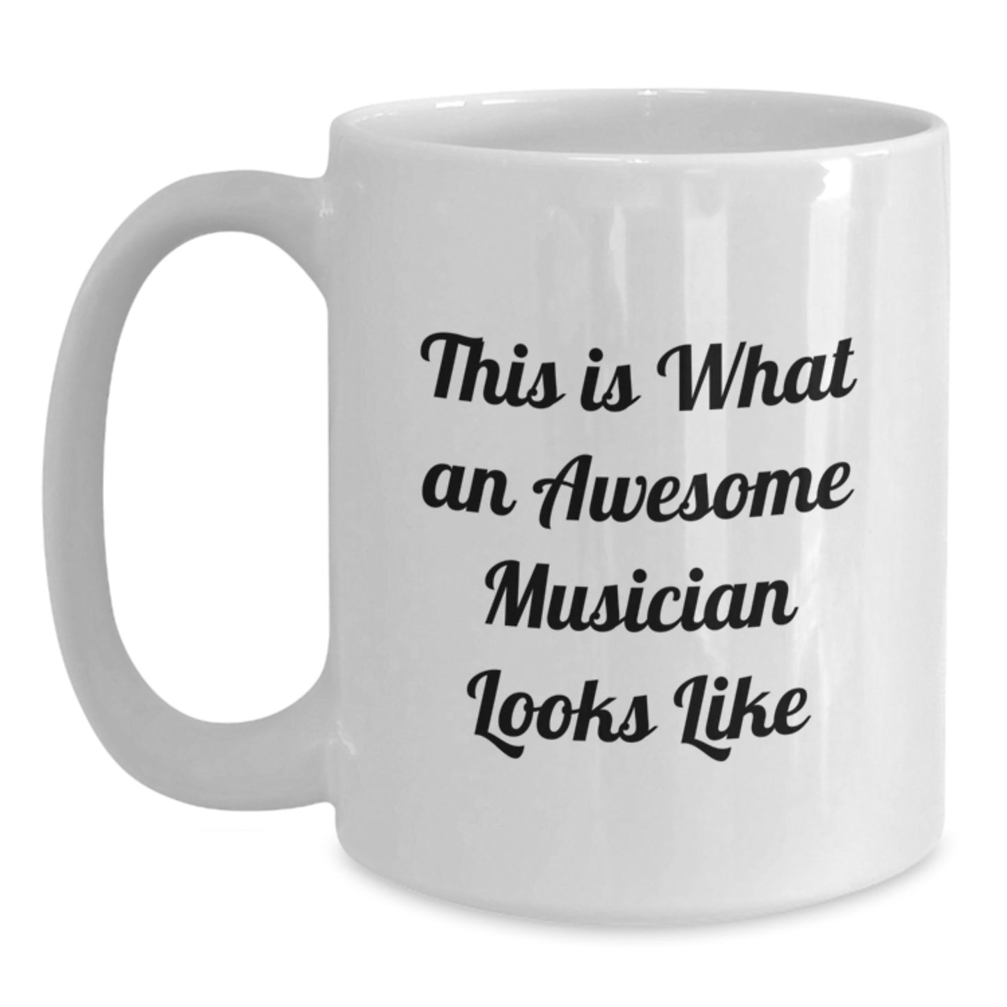 Funny Musician Gifts for Him - White Coffee Mug 'This Is What An Awesome Musician Looks Like' Gifts from Friends to Christmas Unique Gifts for Musician - Main
