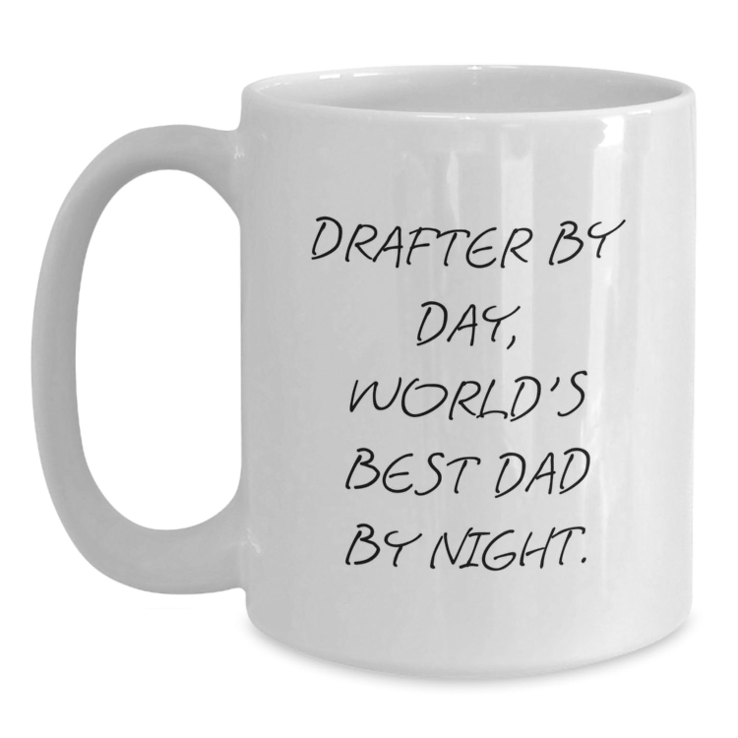 Funny Drafter Gifts for Men - Christmas Unique Presents from Dad - White Coffee Mug 11oz or 15oz Ceramic - Main
