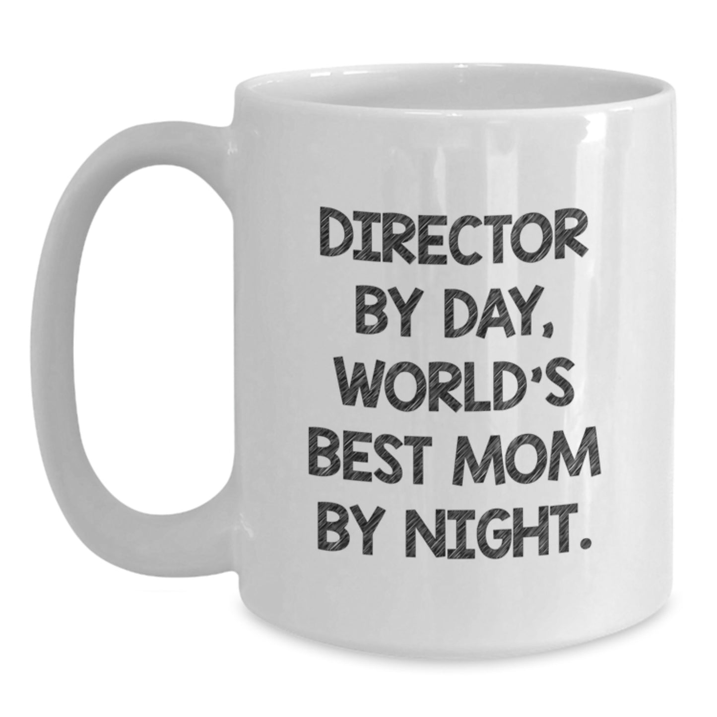 Director Gifts, Funny Graduation Unique White Coffee Mugs for Director By Day, World's Best Mom By Night, Gifts from Men, Women, Friends, Coworkers, Family - Main