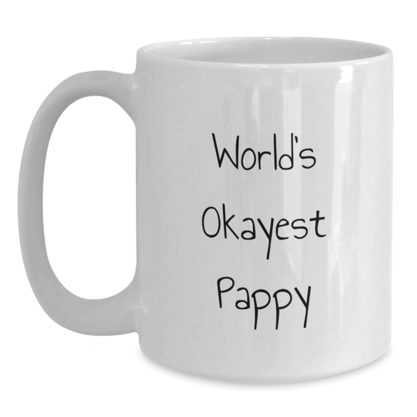 Pappy Keepsake White Coffee Mug for Him Birthday Gift – World's Okayest - Main
