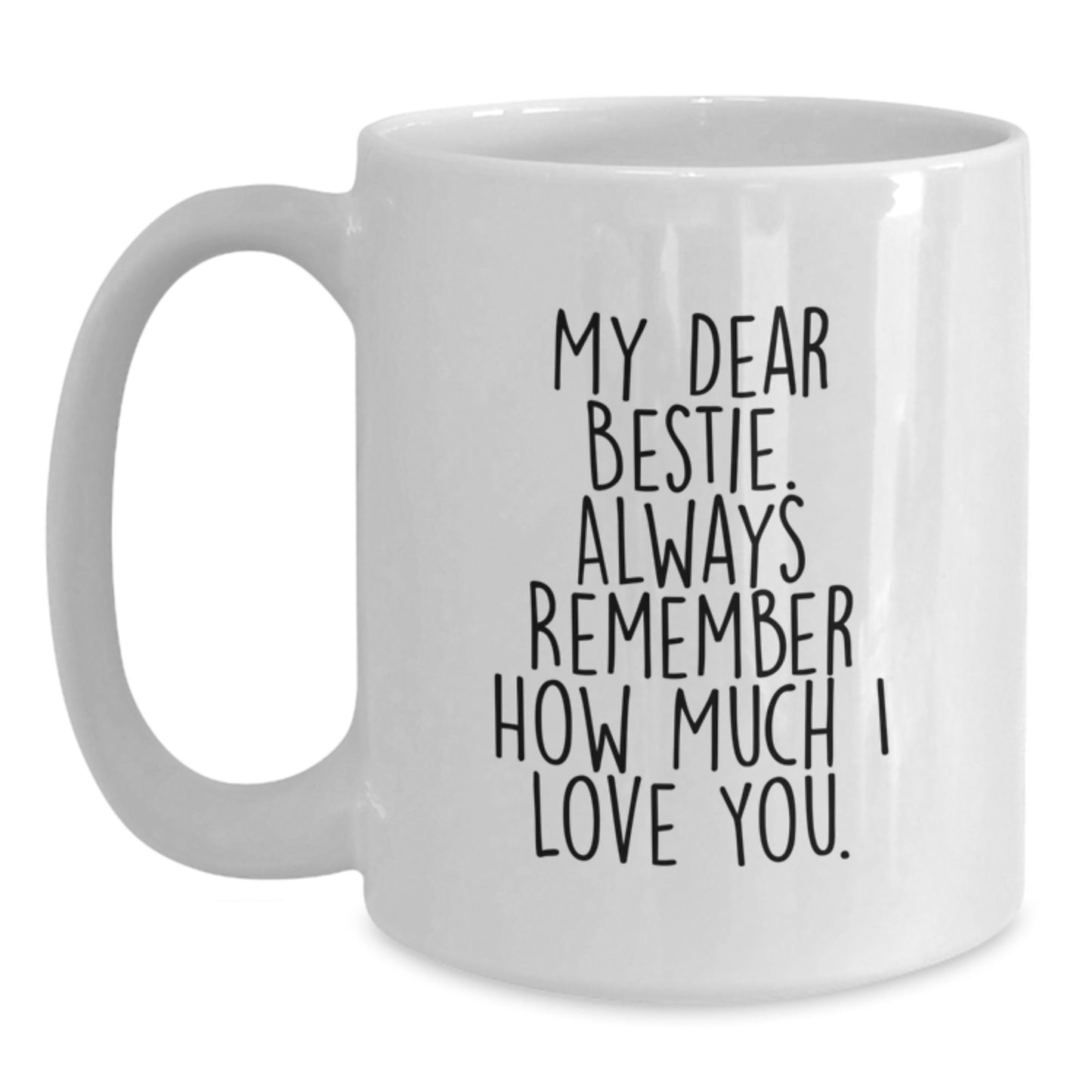 Funny Bestie Gifts, White Coffee Mugs with Bestie Quote, Gifts from Men to Bestie Friends, Women to Bestie Family, Christmas Unique Presents - Main