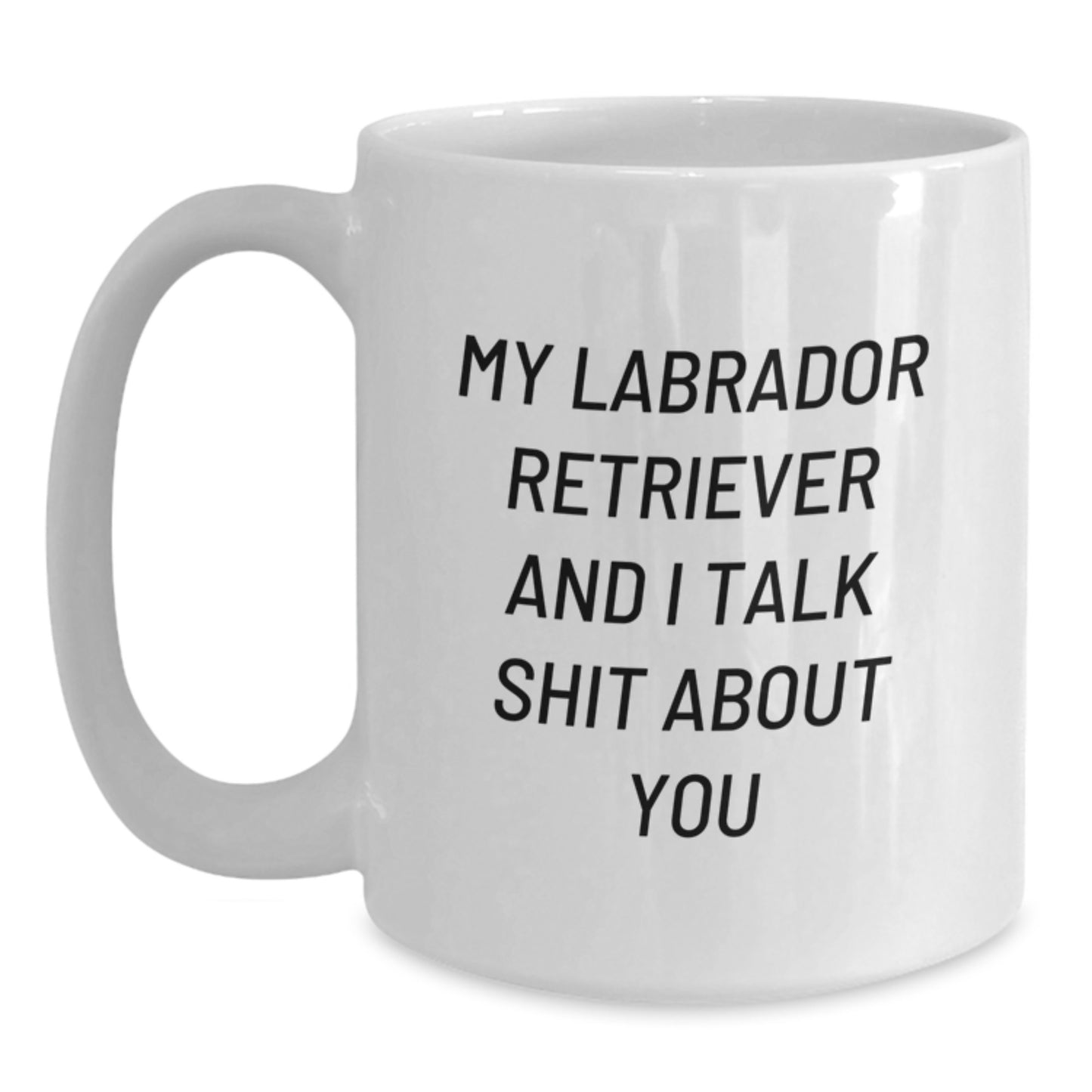 Funny Labrador Retriever Dog Gifts from Friends, White Coffee Mug for Birthday Unique Gifts, My Labrador Retriever And I Talk Shit About You Quote - Main