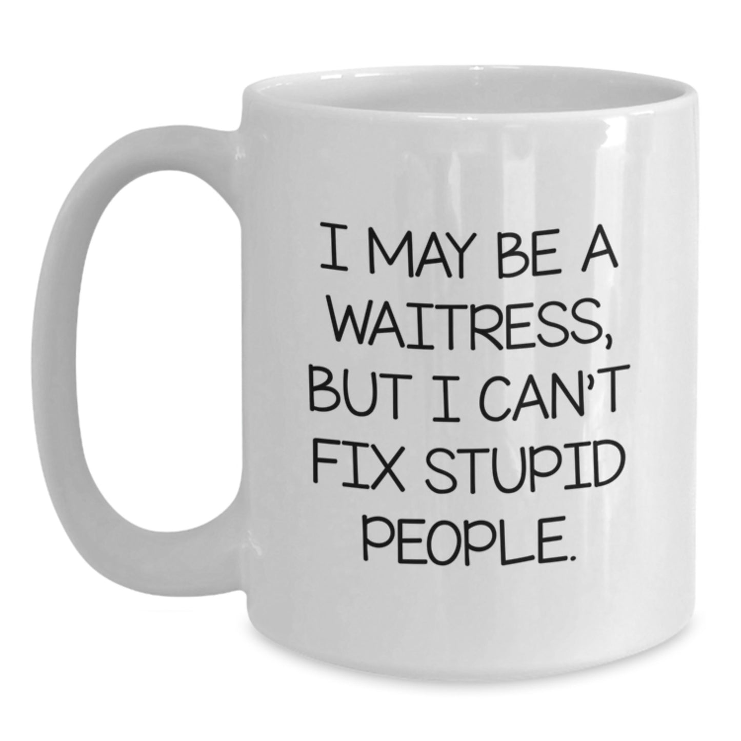 Funny Waitress Gifts White Coffee Mug for Valentine's from Men to Women Coworkers - Main