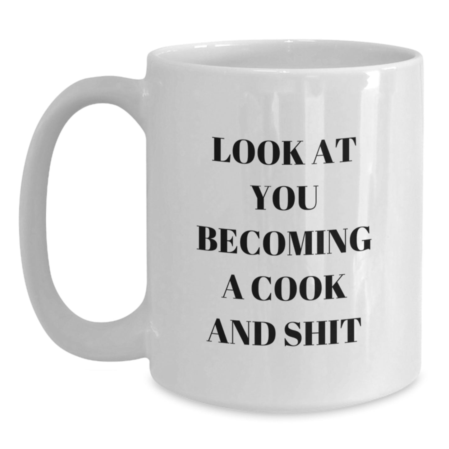 Funny Graduation Unique Gifts for Cooks, Gifts from Friends to Men, White Coffee Mug with Humorous Quote - Main