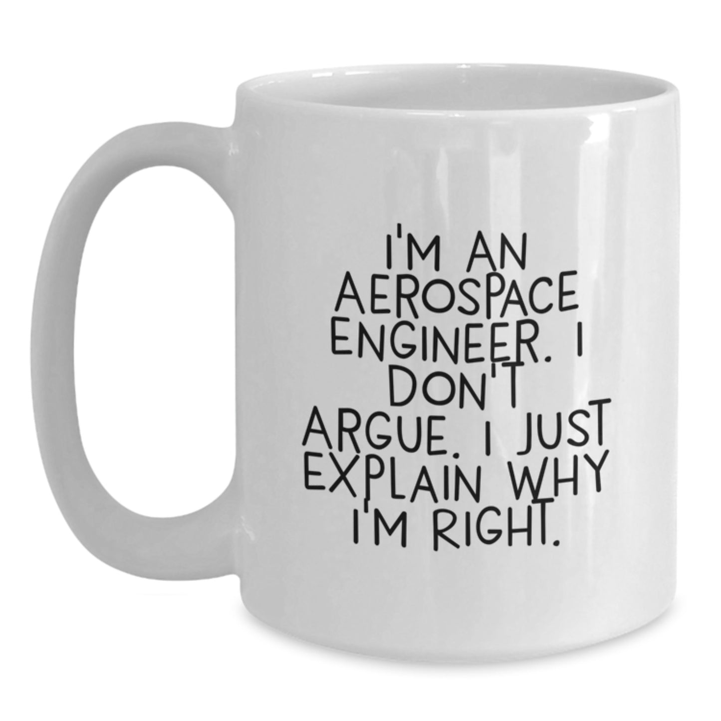 Birthday Gift for Her Aerospace Engineer White Coffee Mug Present - Main