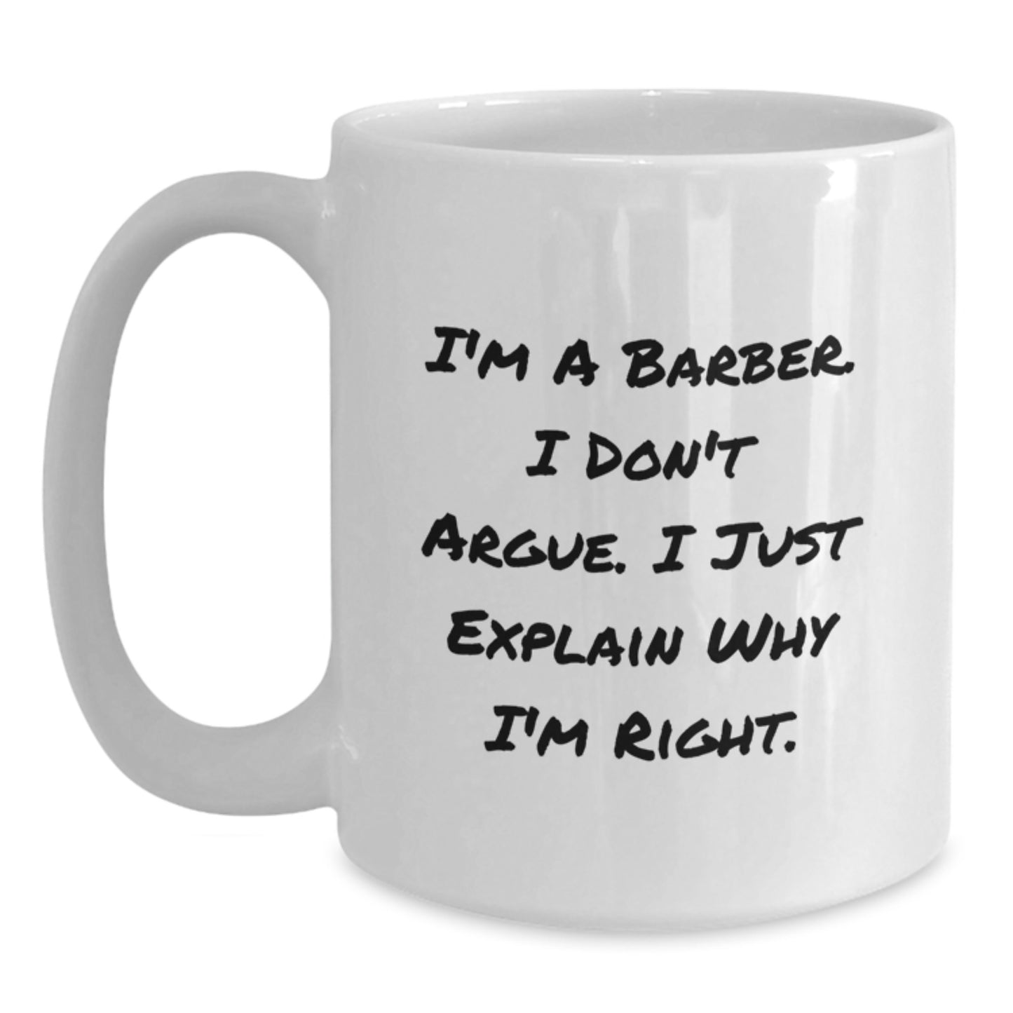 Funny Barber Gifts from Men for Christmas Unique Ideas White Coffee Mug for Barber Friends - Main