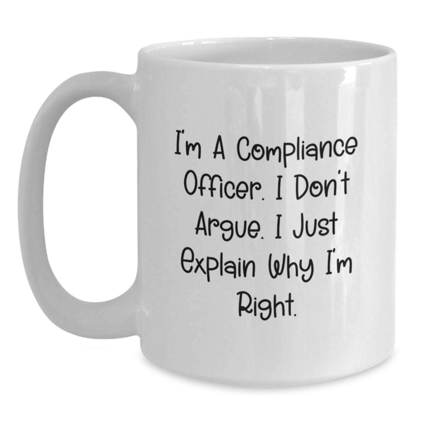 Funny Compliance Officer Gifts for Men, White Coffee Mugs from Coworkers, Unique Christmas Unique Gift for Compliance Officer - Main