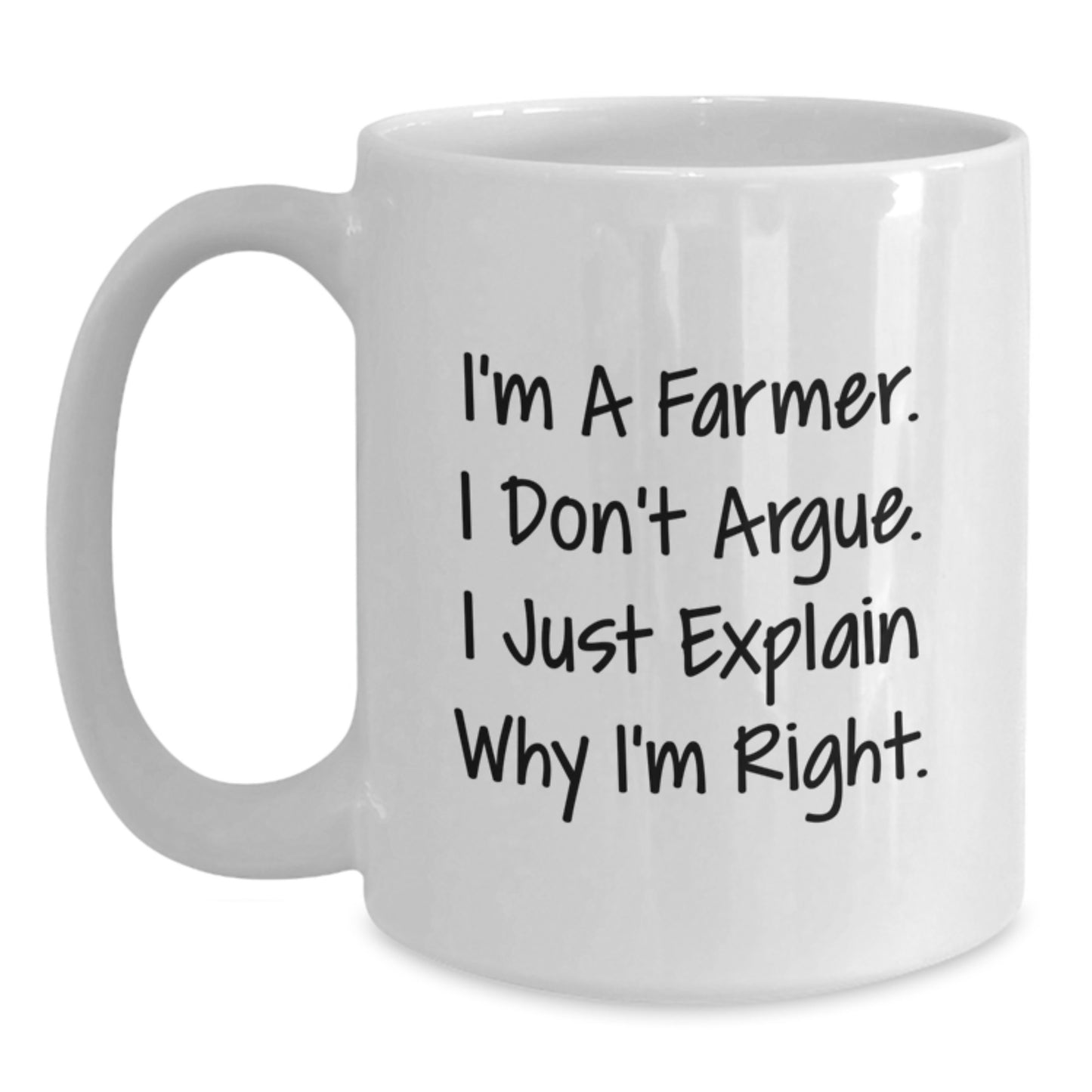 Funny Farmer Gifts from Men to Friends, White Coffee Mug, Perfect Christmas Unique Gifts for Farmer, Humorous - Main