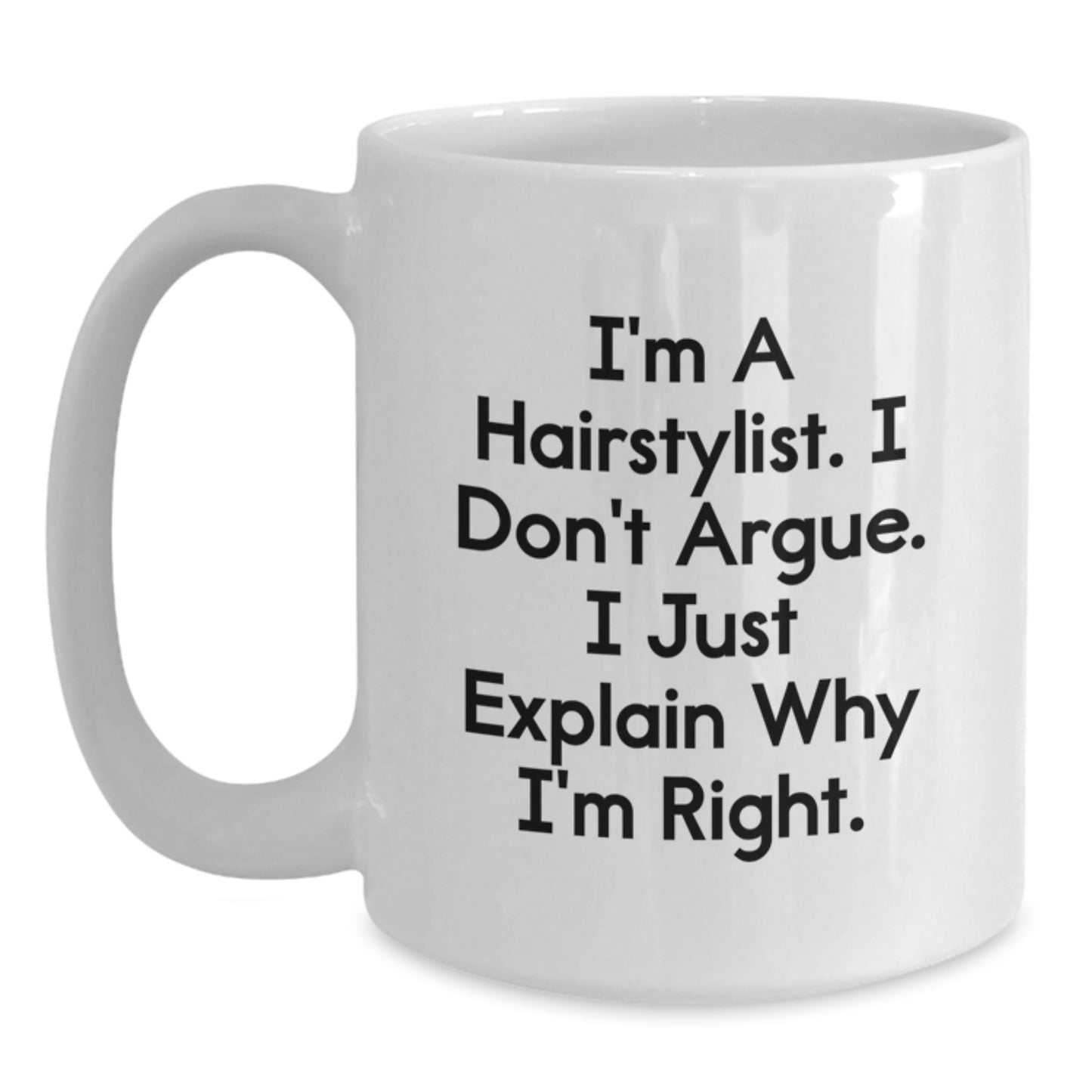 Funny Hairstylist Gifts for Graduation - White Coffee Mug from Friend for Hairstylist Man - Main