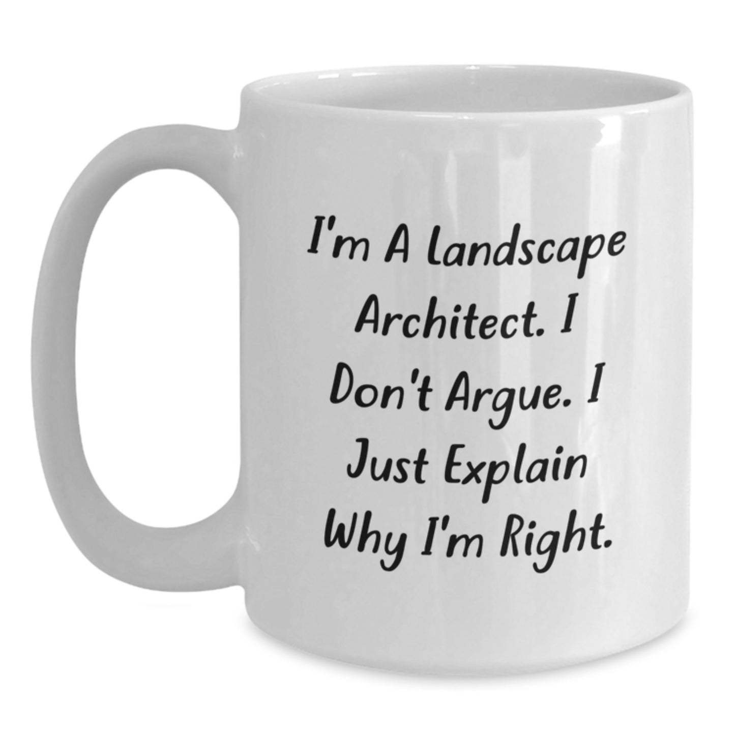 Landscape Architect Humor Gifts from Men to Wife - Funny White Coffee Mug I'm A Landscape Architect, 11oz or 15oz, Mother's Day Unique - Main