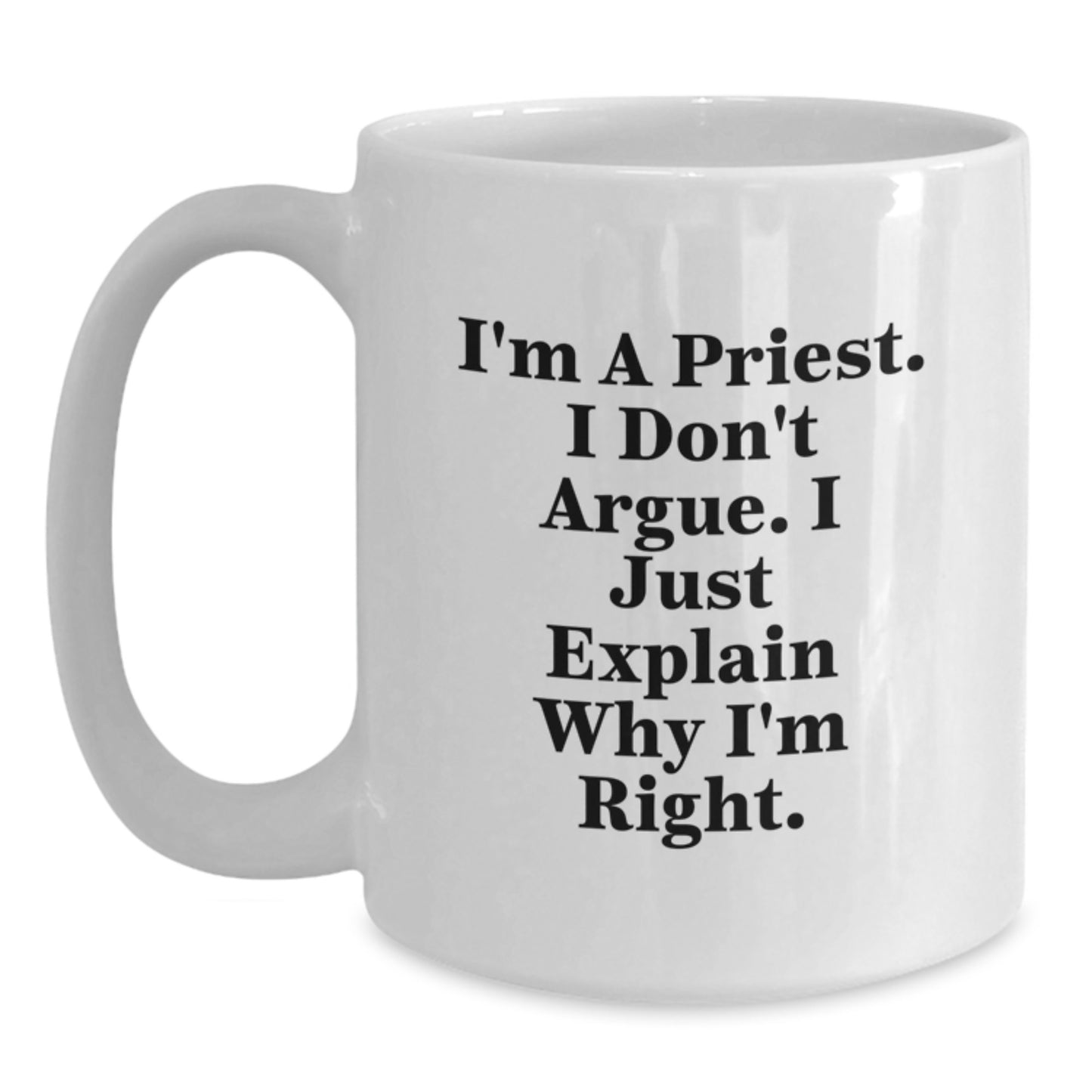 Funny Priest Gifts for Graduation - White Coffee Mug from Friends - Main