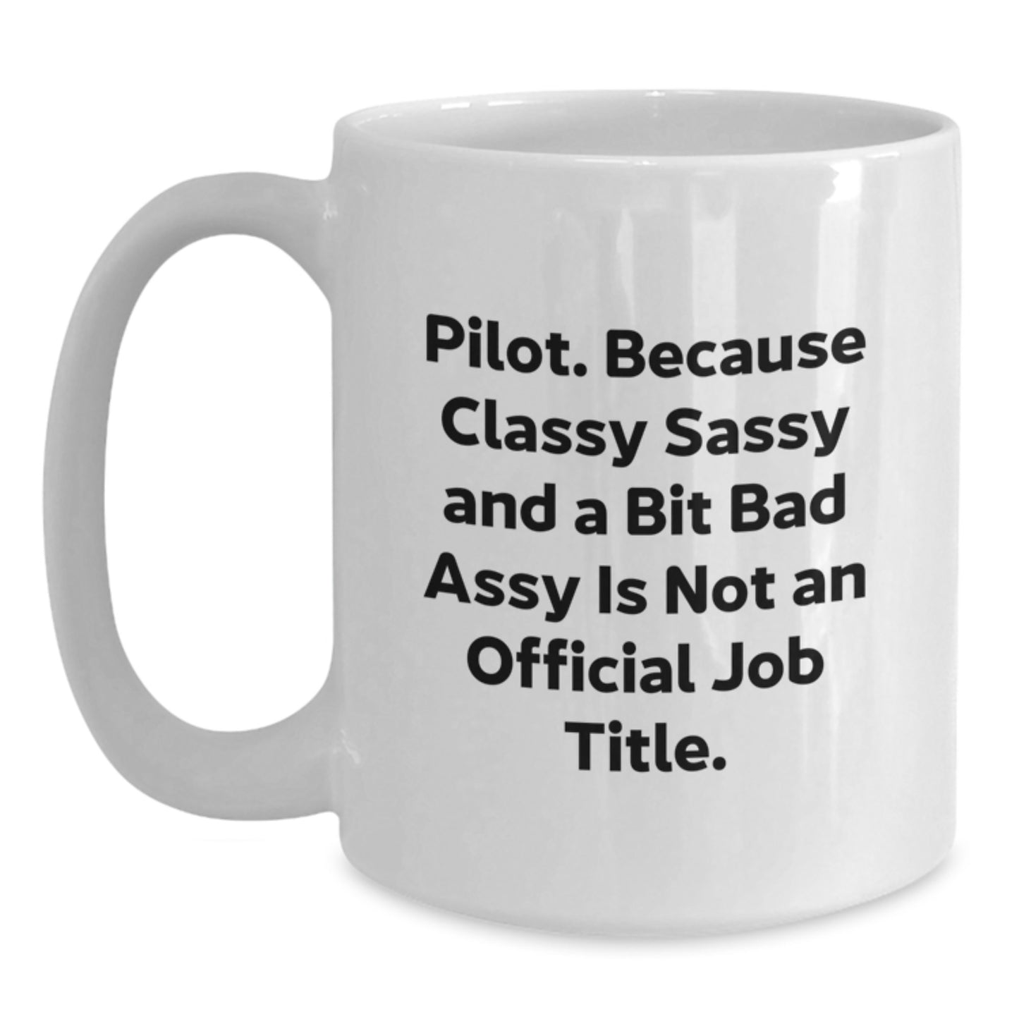 Pilot Keepsake White Coffee Mug for Him Birthday Gift Sassy Ceramic 11oz - Main