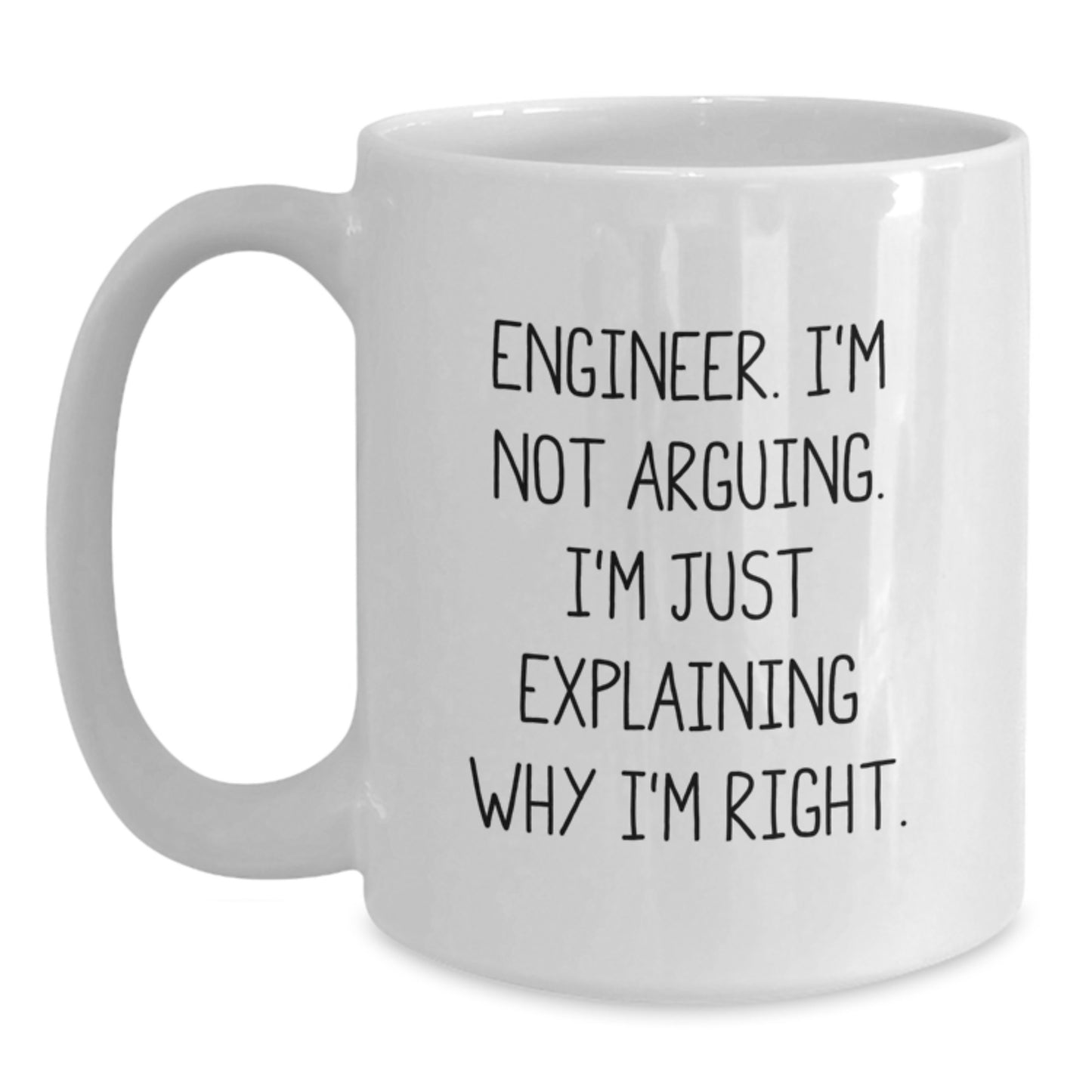 Funny Engineer Gifts from Friends, White Coffee Mug for Men, Graduation Unique Gift for Engineer - Main