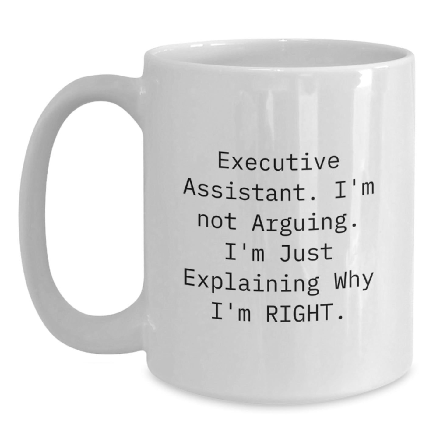 Funny Executive Assistant Gifts from Friends to Men, White Ceramic Coffee Mug, Graduation Unique - Main