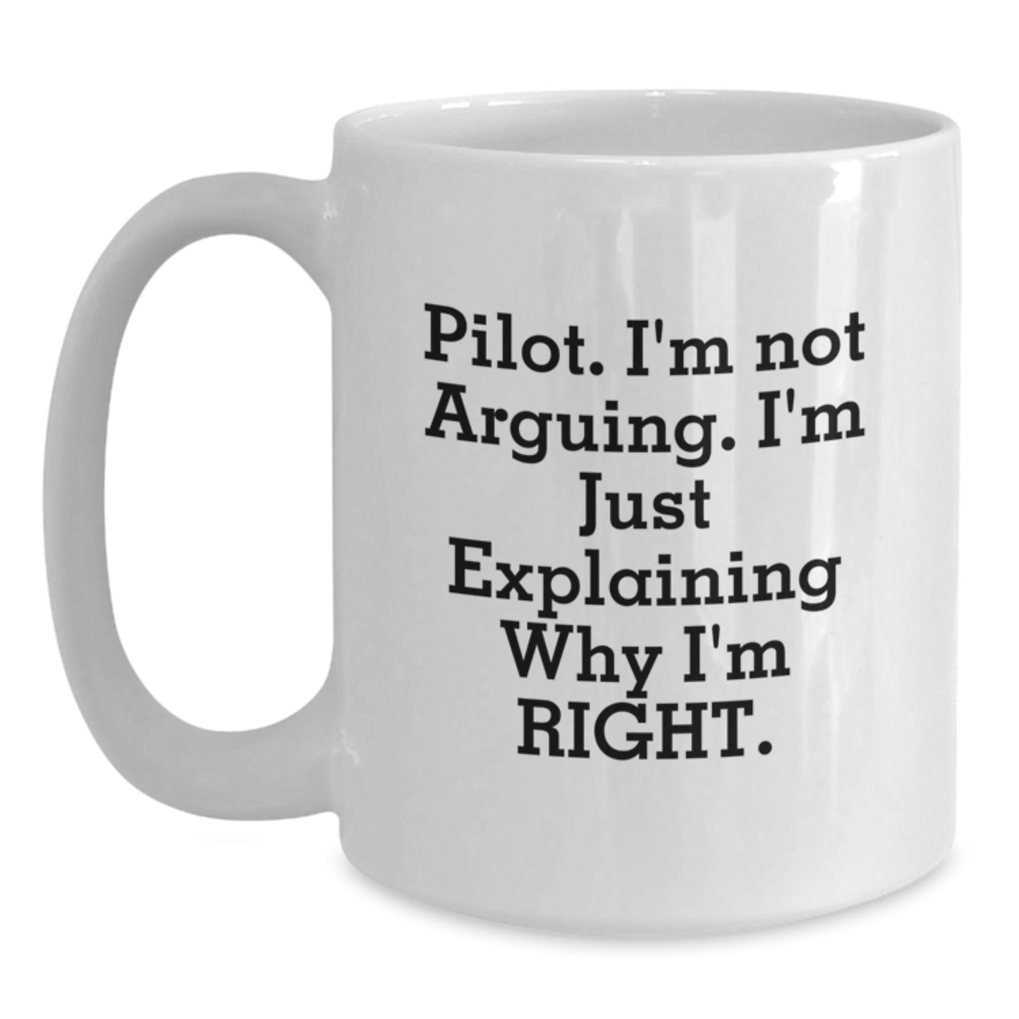 Funny Pilot Gifts for Friends, White Coffee Mug Pilot Enthusiast Graduation Unique Personalized - Main