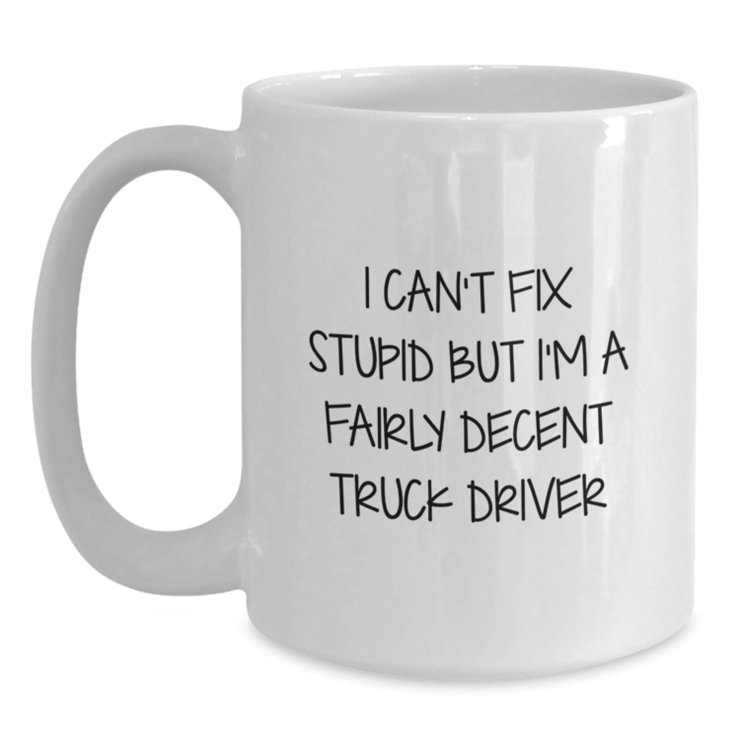 Funny Truck Driver Mug Gifts from Friends, Gifts for Truck Driver, Birthday Unique Mugs White Ceramic - Main