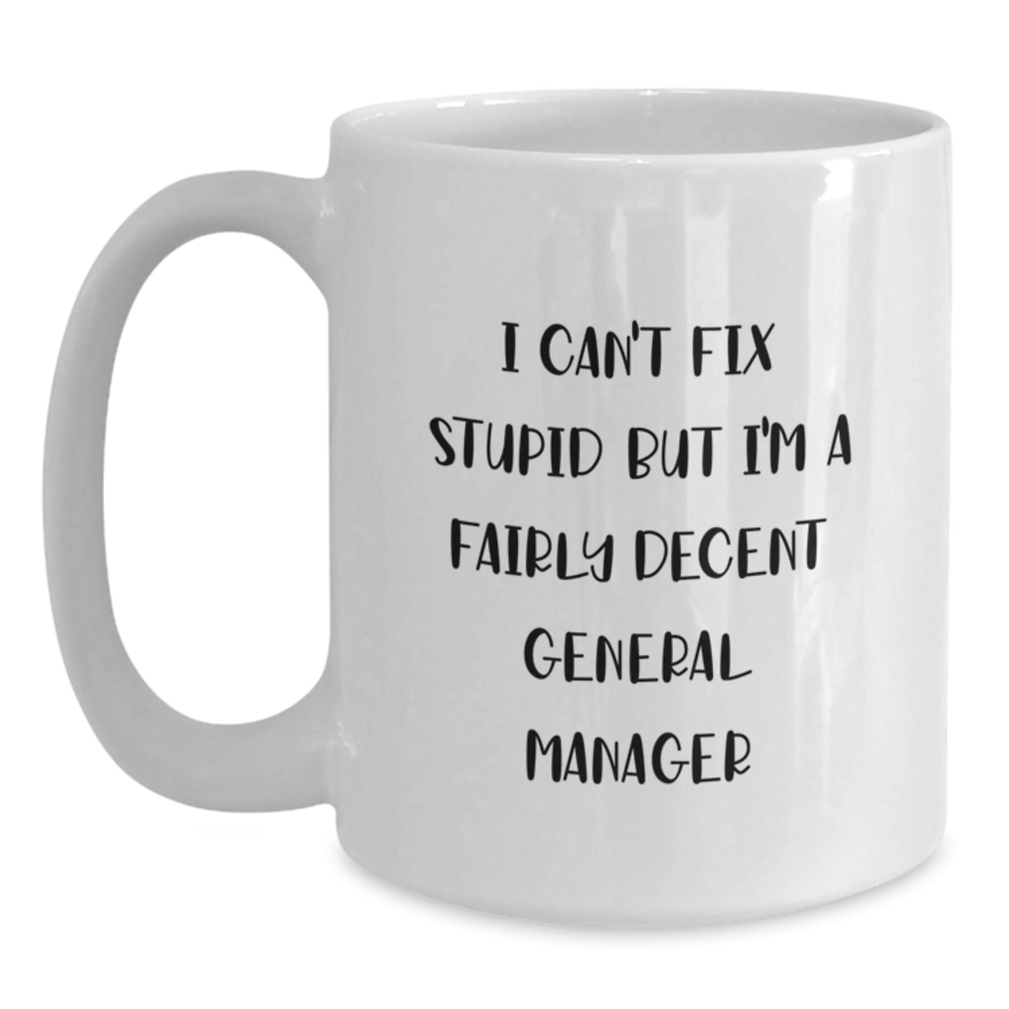 Funny General Manager Gifts from Men, Unique White Coffee Mug for General Manager, Graduation Unique Gifts - Main