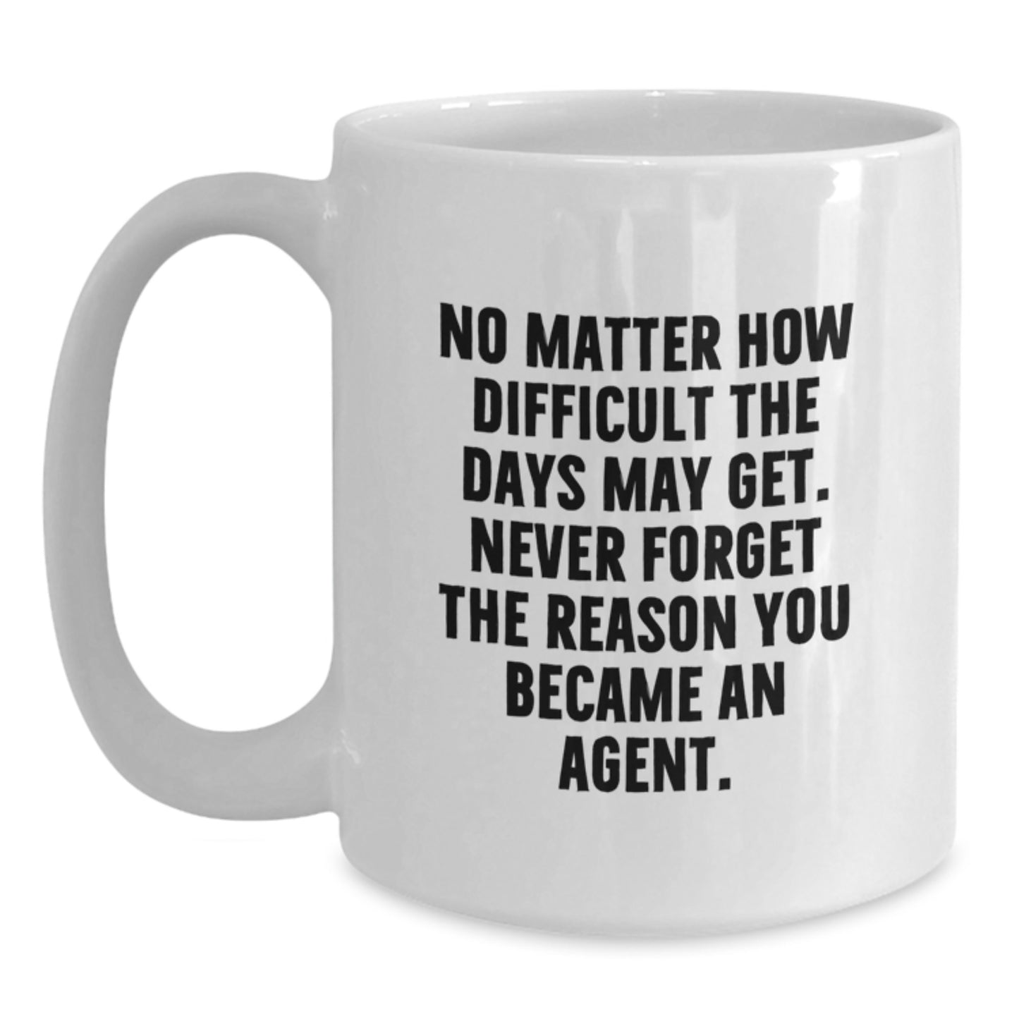 Inspirational Agent Gift, Funny Quote Coffee Mug for Agent Friends, Unique White 11oz/15oz Ceramic Mug for Graduation - Main