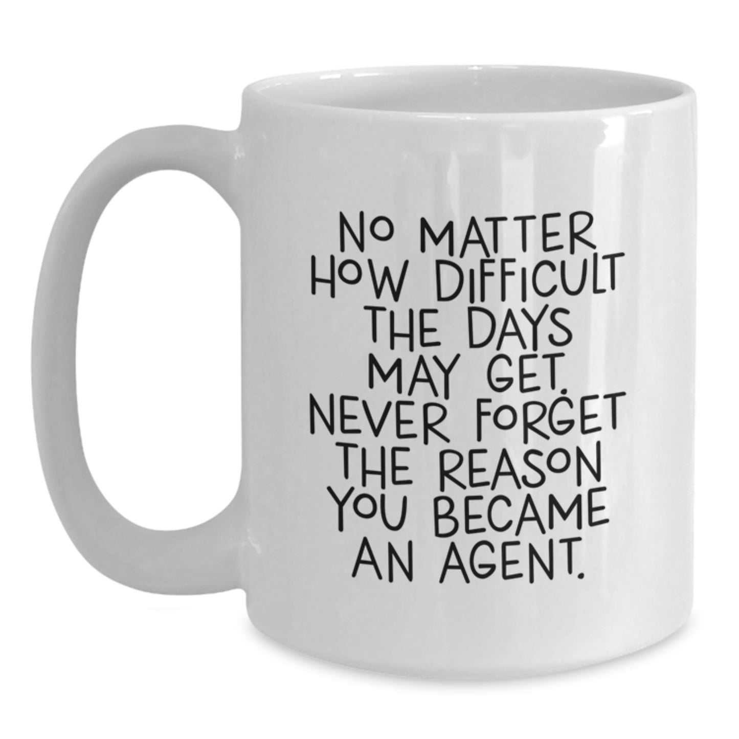 Inspiring Agent Gifts from Friends and Family, Funny White Coffee Mug for Agent Graduation Unique Gifts - Main