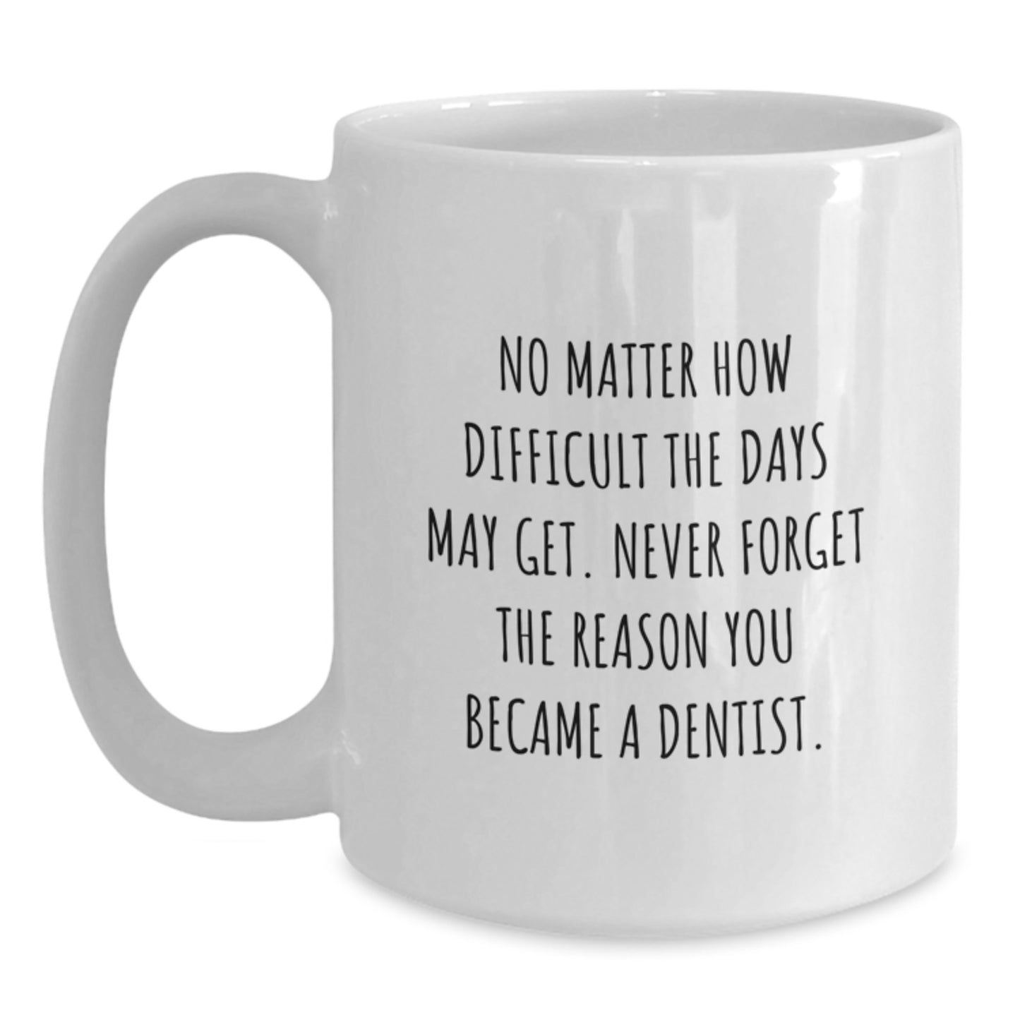 Gifts from Friends and Family for the Hardworking Dentist, Inspirational Quote, Funny White Coffee Mug for Dentist Graduation Unique Gifts - Main