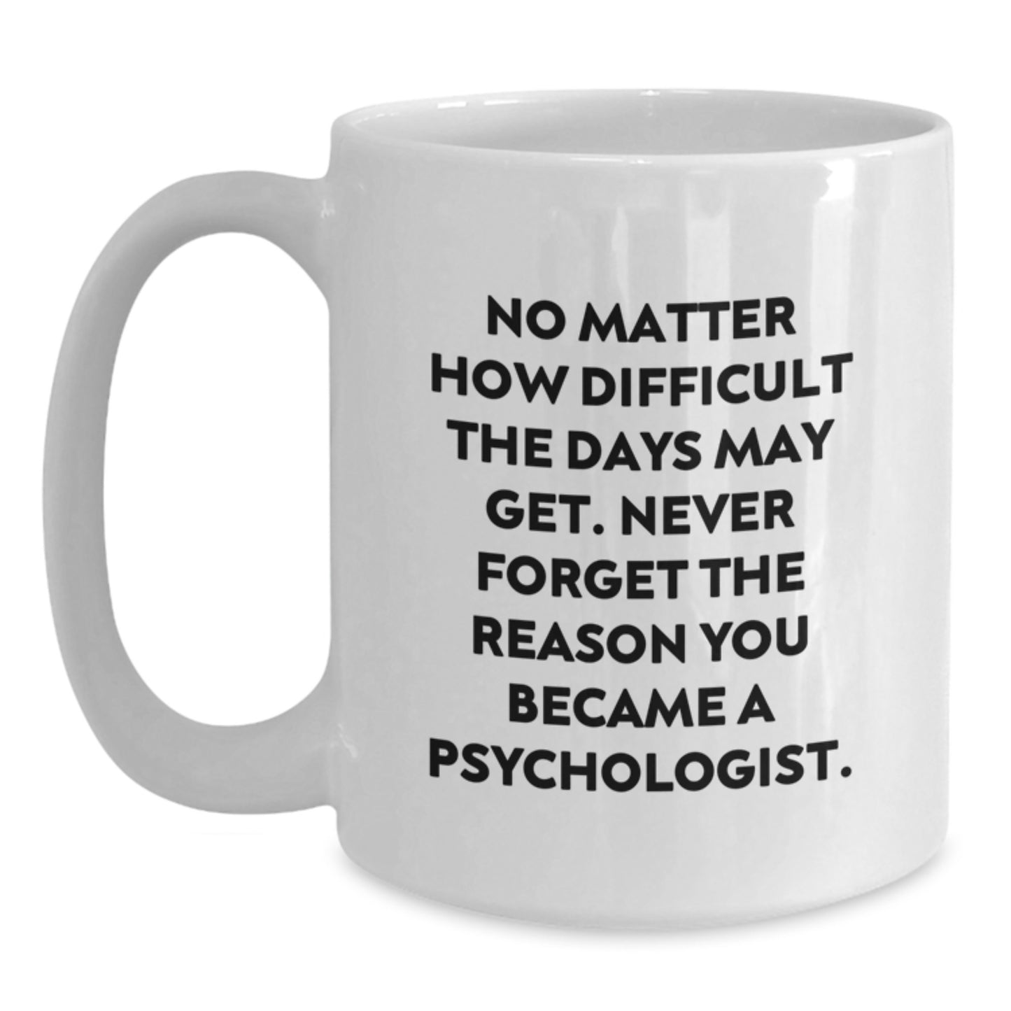 Inspiring Gifts from Family and Friends for Psychologist Men and Women - Motivational White Coffee Mug - Never Forget the Reason You Became a Psychologist, Graduation Unique Gifts - Main