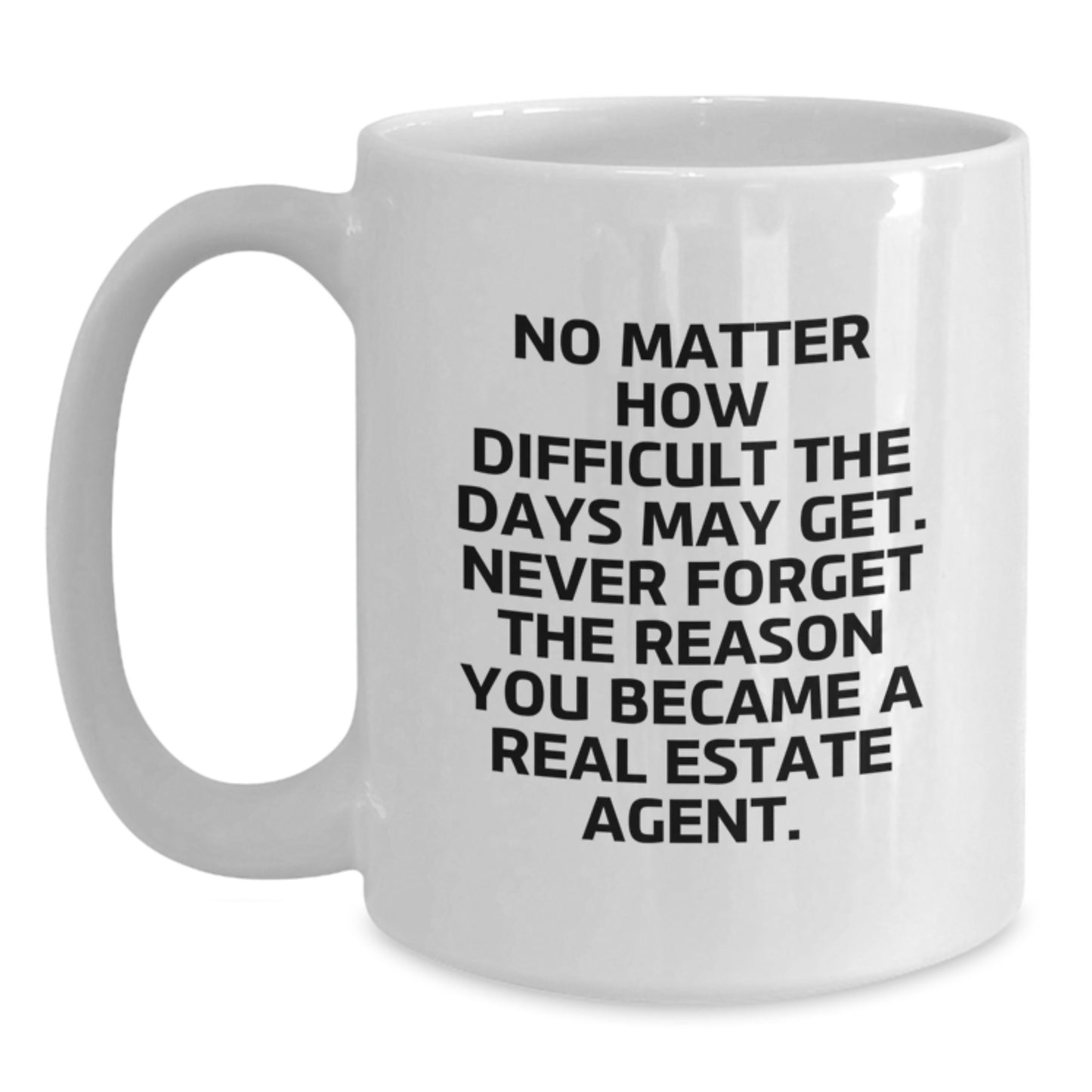 Real Estate Agent Inspirational Gifts from Men, Funny Coffee Mug for Real Estate Agent Graduation, Never Forget You Became Agent - Main