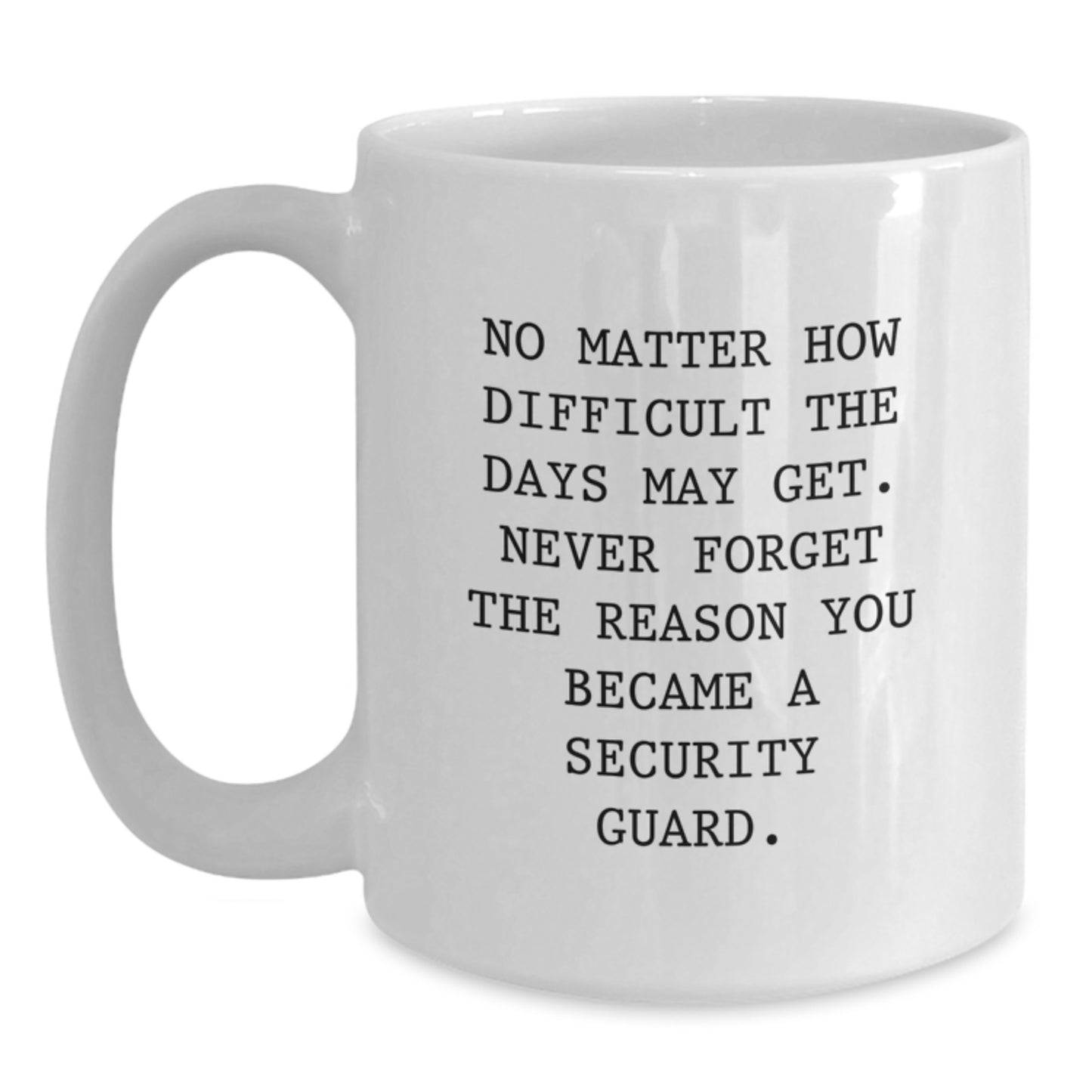 Funny Security Guard Gifts from Friends, White Coffee Mug for Men Security Guard, Never Forget the Reason You Became a Security Guard - Main