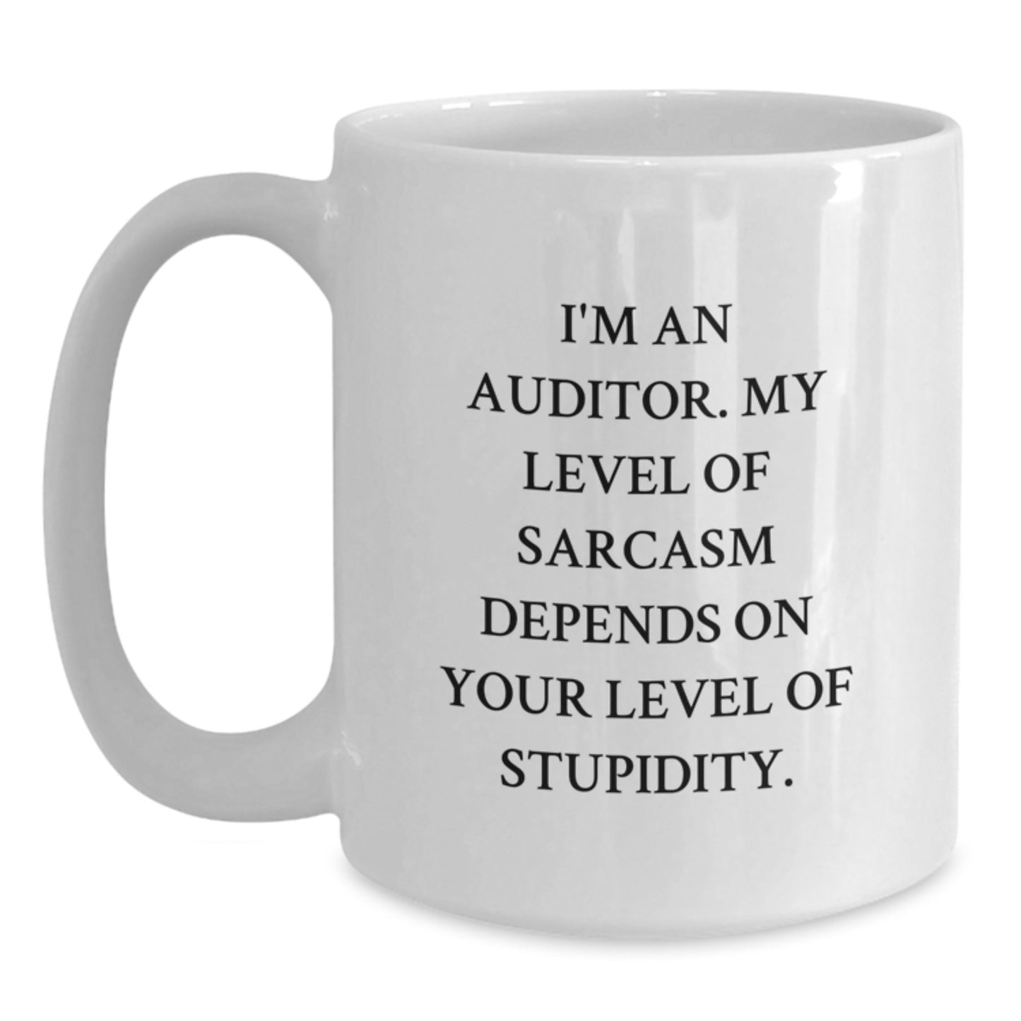 Funny Auditor Gifts for Men, White Coffee Mug with Sarcasm Quote, Christmas Unique Presents, Gifts from Friends, Family, Coworkers - Main