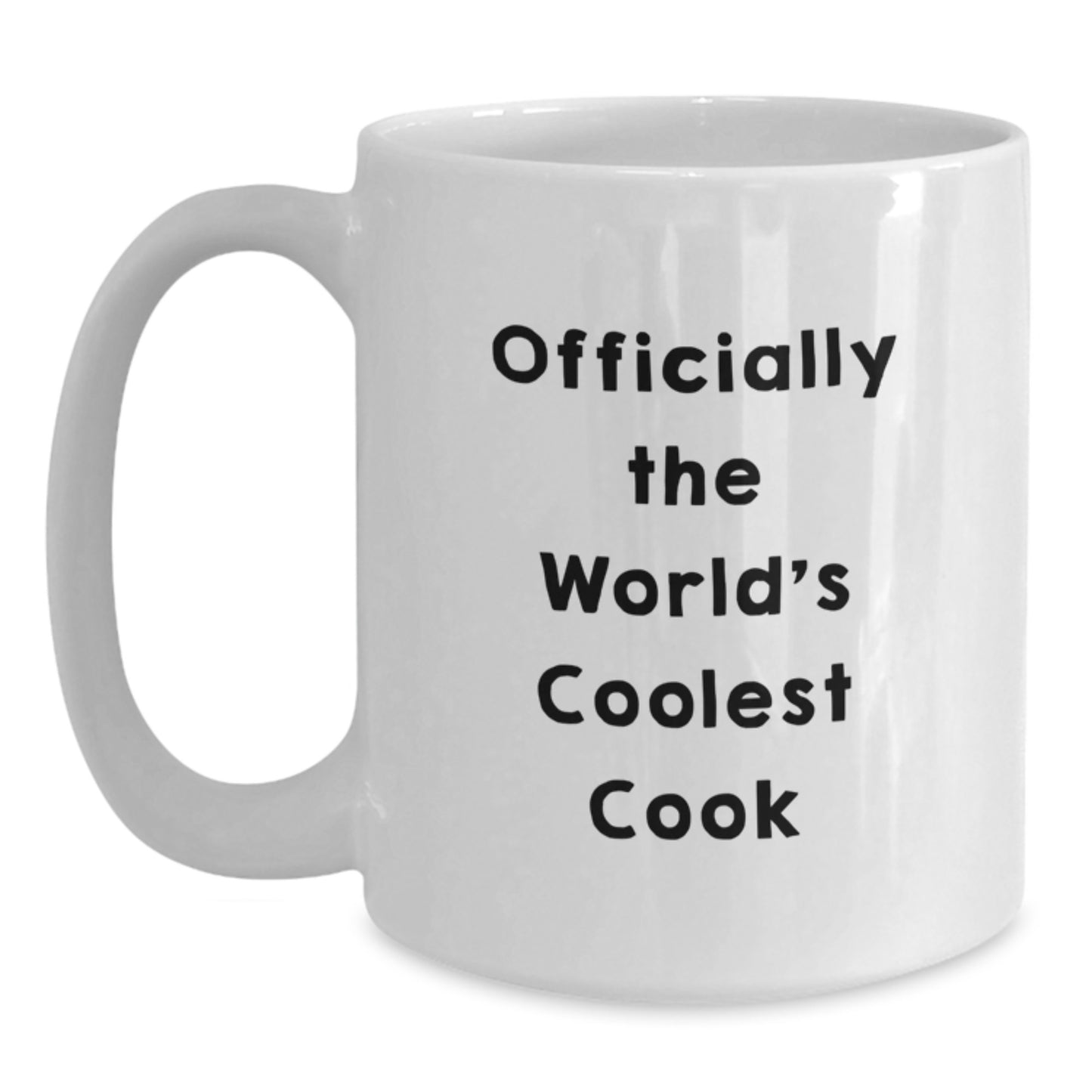 Funny Cook Quotes Officially The World's Coolest Cook White Coffee Mug Gifts from Family to Cook Graduation Unique Gifts - Main