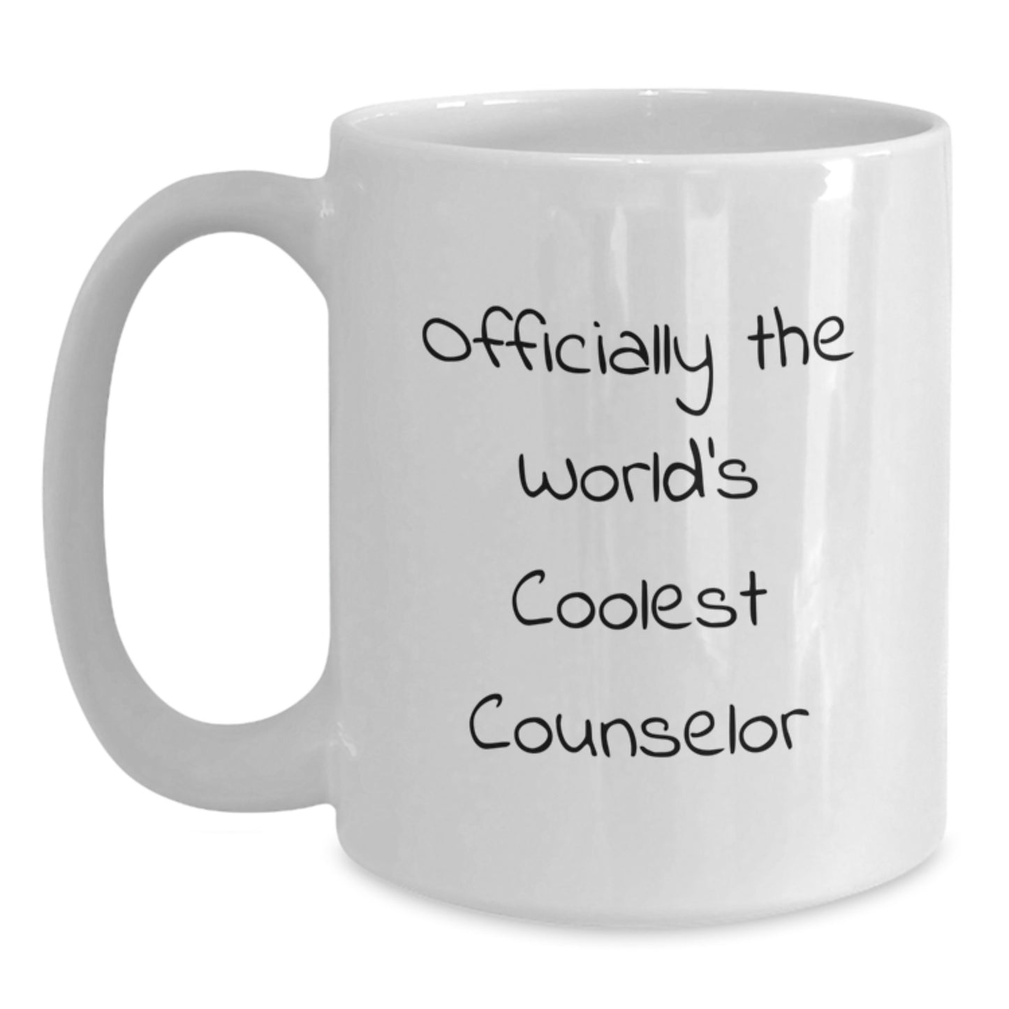 Funny Counselor Gifts, Unique White Coffee Mug, Officially The World's Coolest Counselor - Main