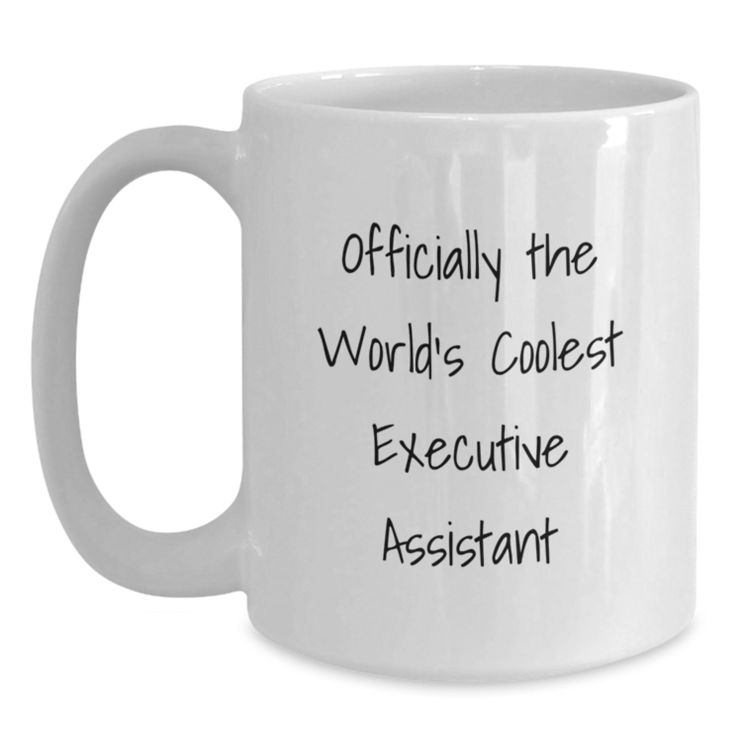 Funny Executive Assistant White Coffee Mugs Gifts from Family - 'World's Coolest Executive Assistant' - Main