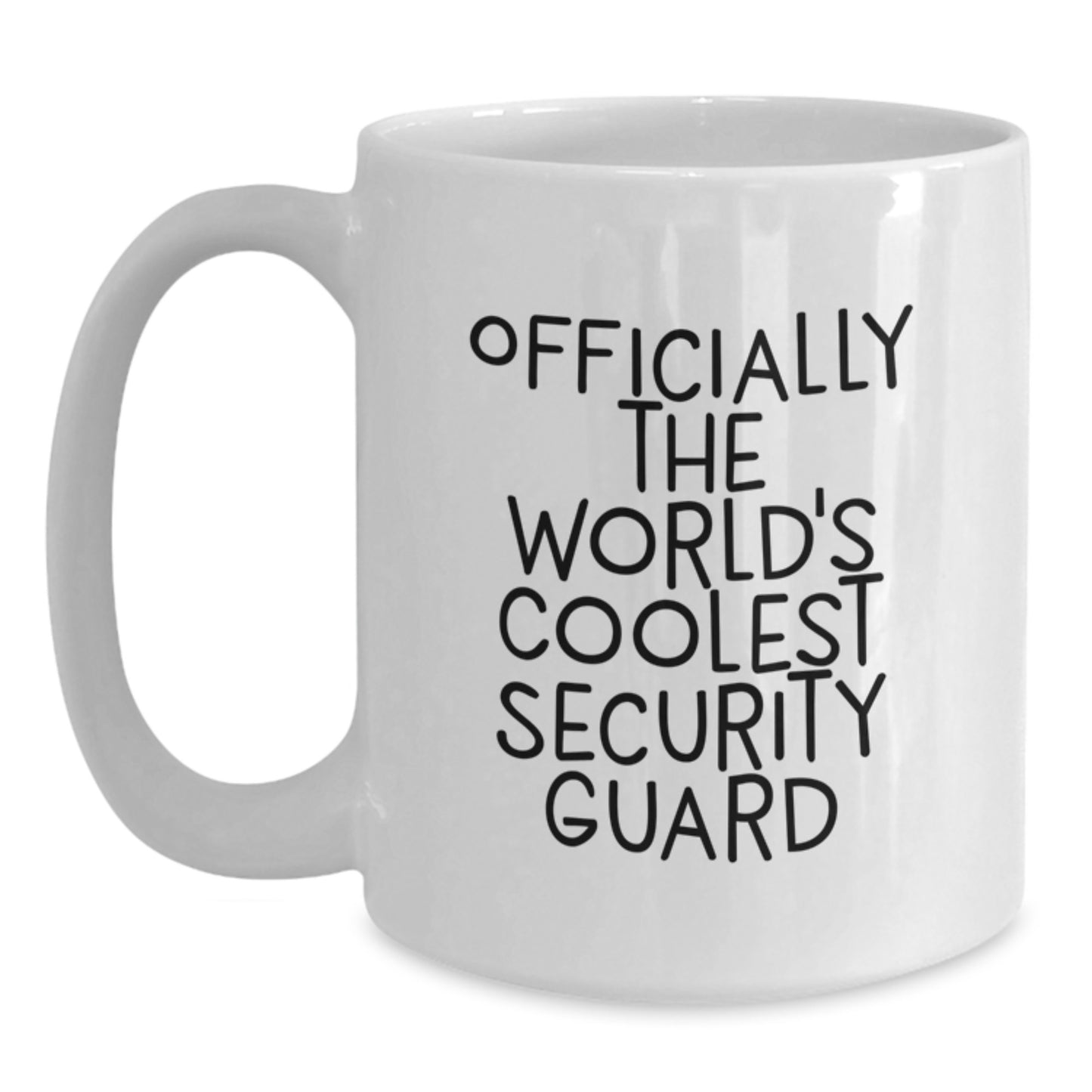 Unique Gifts for Security Guard Friends, Officially The World's Coolest Security Guard 11oz White Coffee Mug, Perfect Graduation Unique Gifts from Coworkers - Main