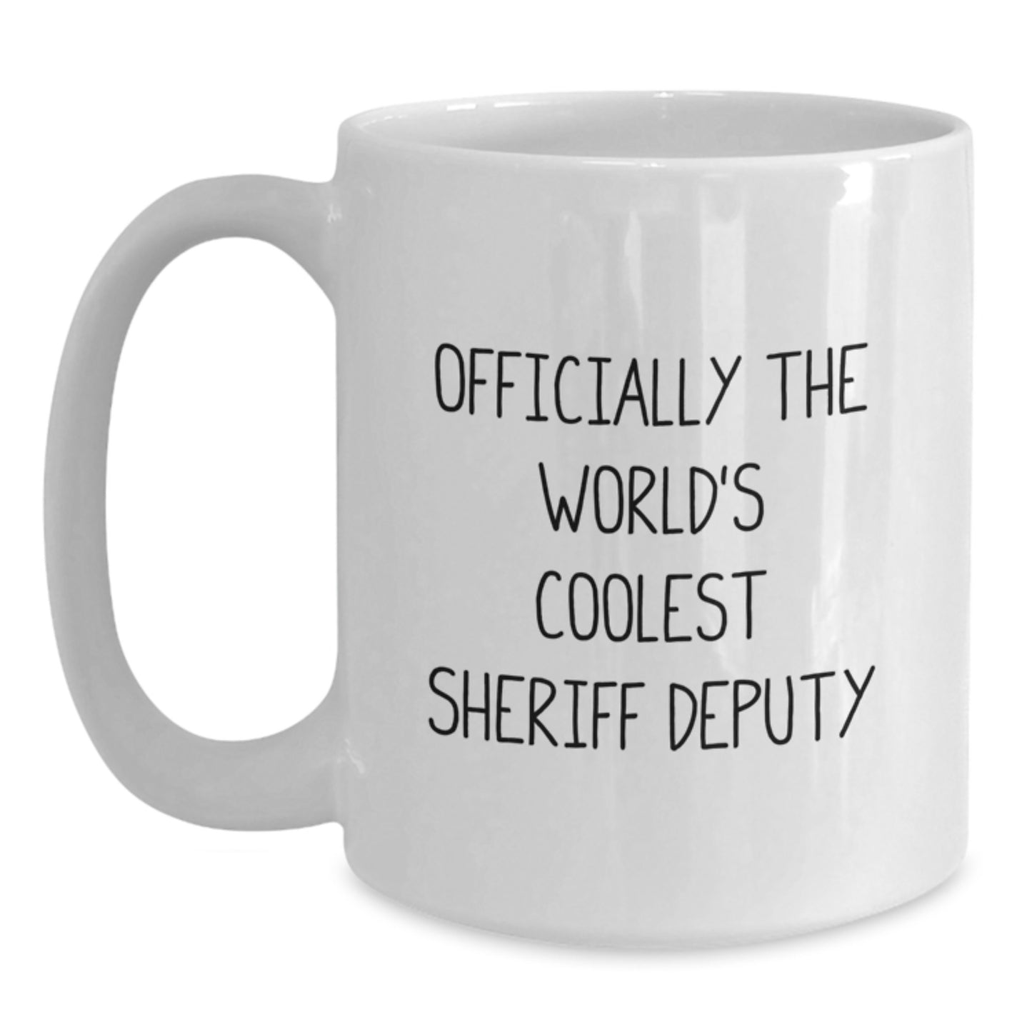 Sheriff Deputy Keepsake White Coffee Mug for Him Birthday Gift - Main
