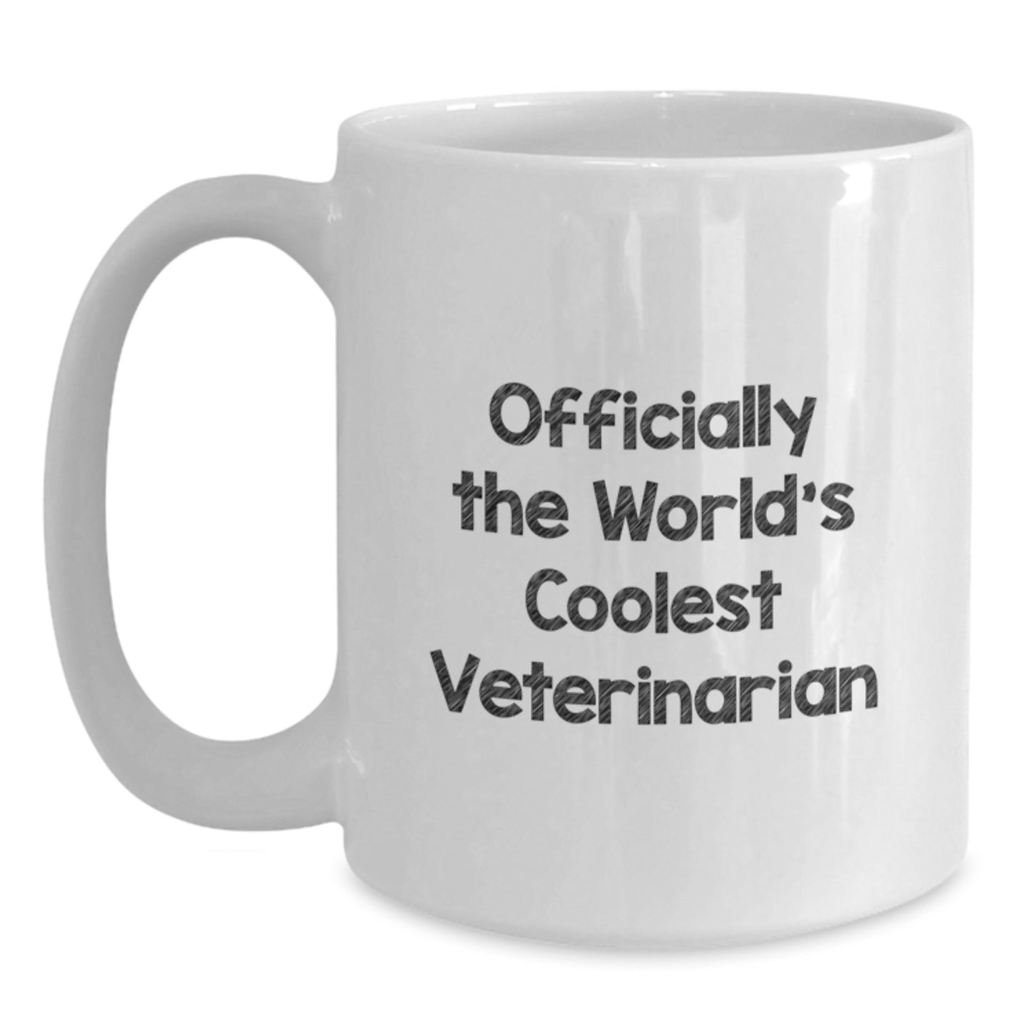 Funny Veterinarian Gifts from Friends for World's Coolest Veterinarian on Graduation Unique Gifts White Coffee Mug - Main