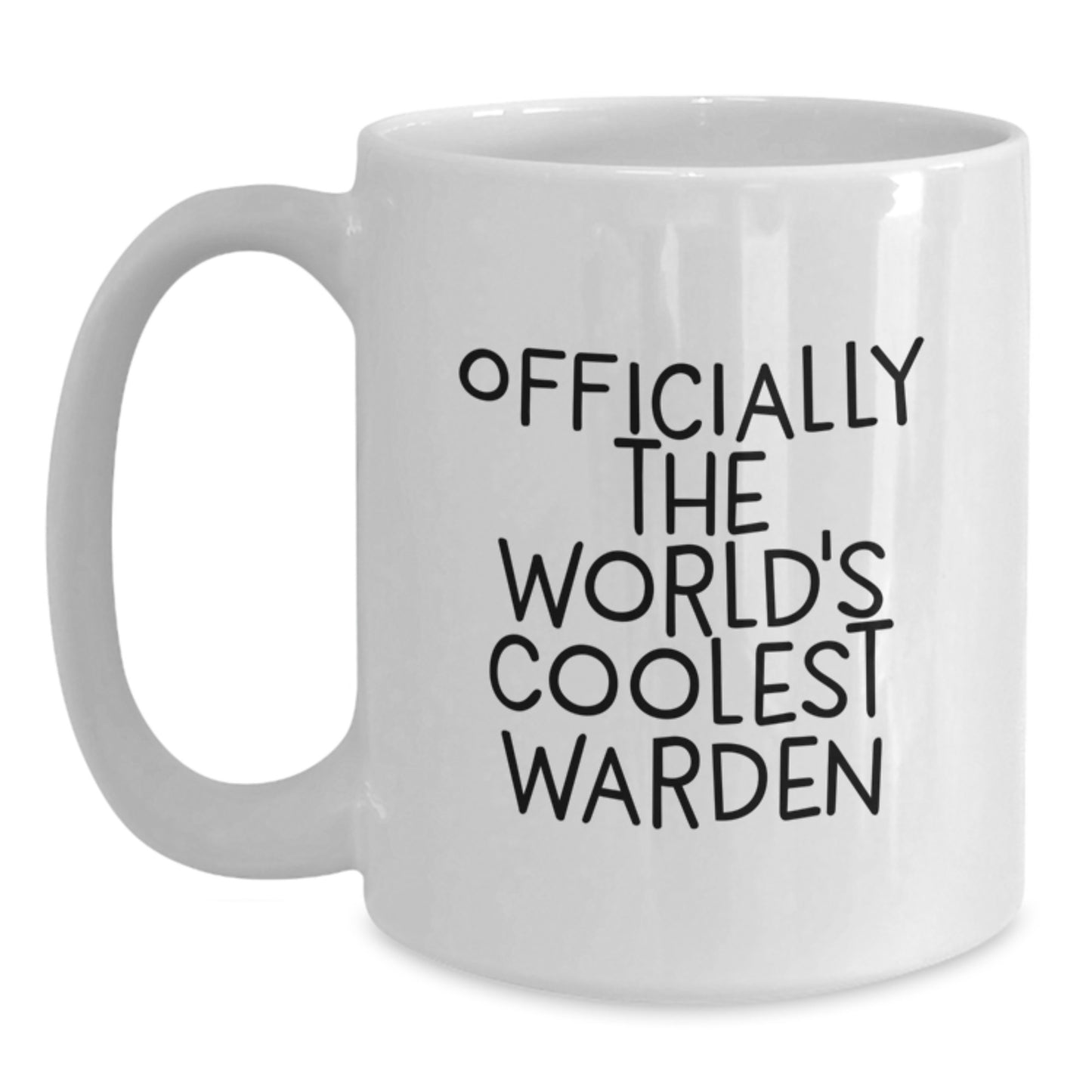 Funny Warden Gifts from Friends, Officially The World's Coolest Warden White Coffee Mug for Warden, Perfect Graduation Unique Gifts - Main