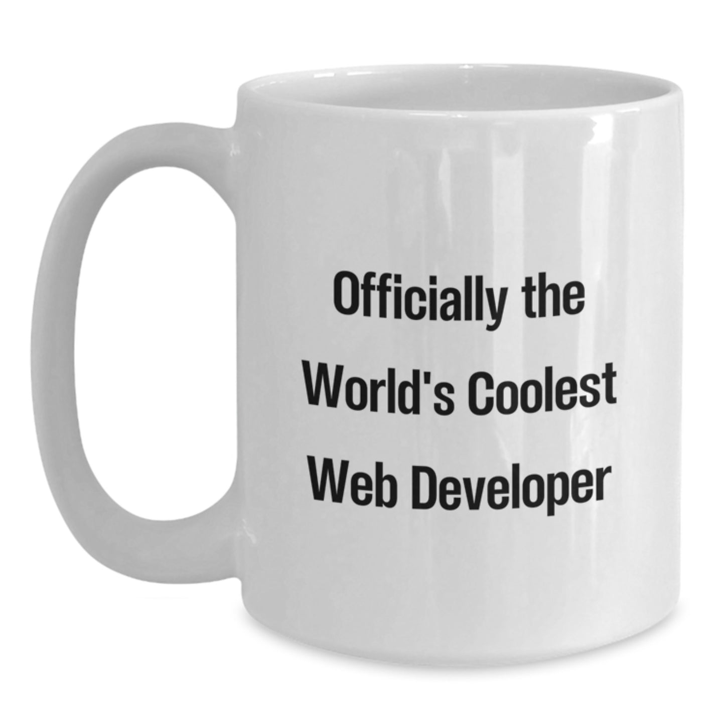 Funny Web Developer Gifts for Men, Gifts from Friends, Officially The World's Coolest Web Developer, White Coffee Mug, Perfect for Graduation Day - Main